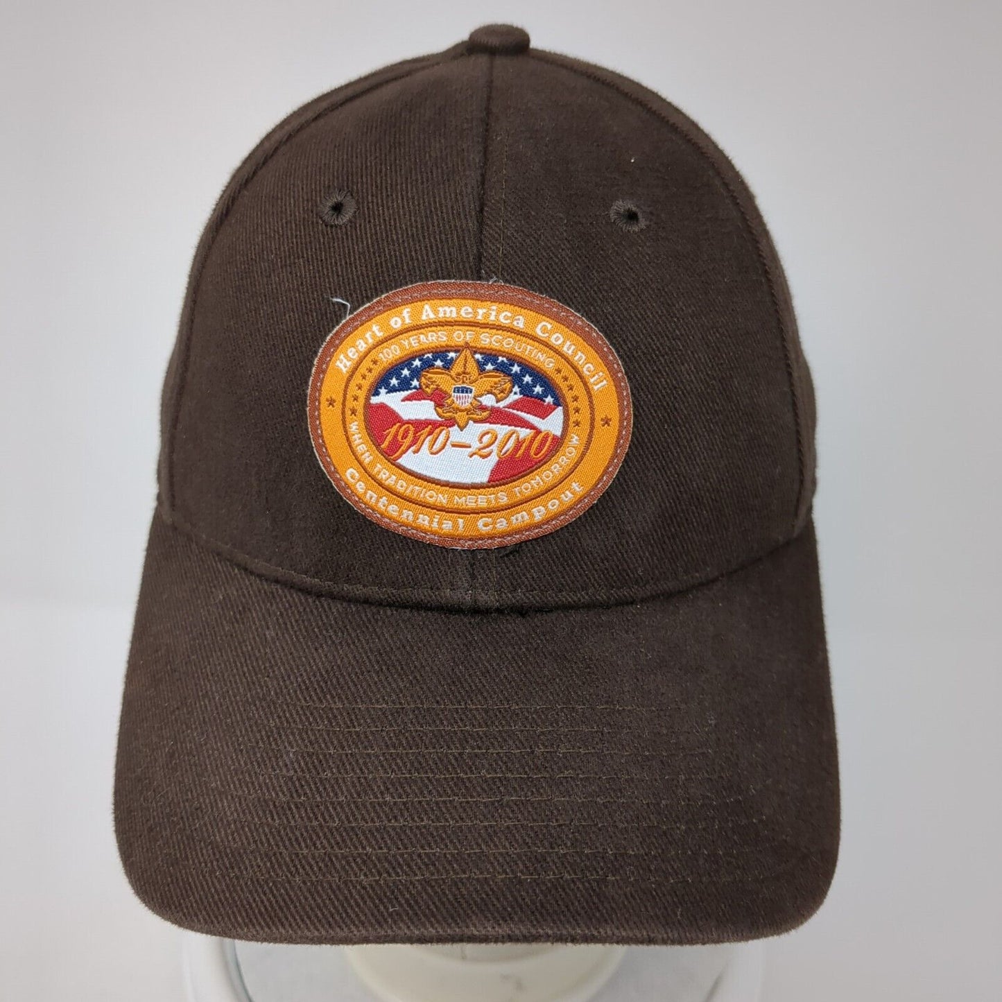 Heart of America Council Centennial Campout Slideback Hat Brown OS Adjustable
