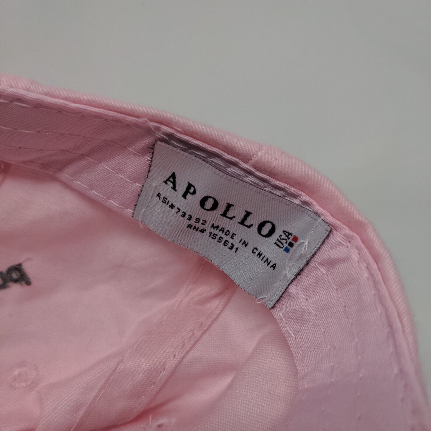 Breast Cancer Awareness Strapback Hat Pink OS Adjustable Embroidered Apollo USA