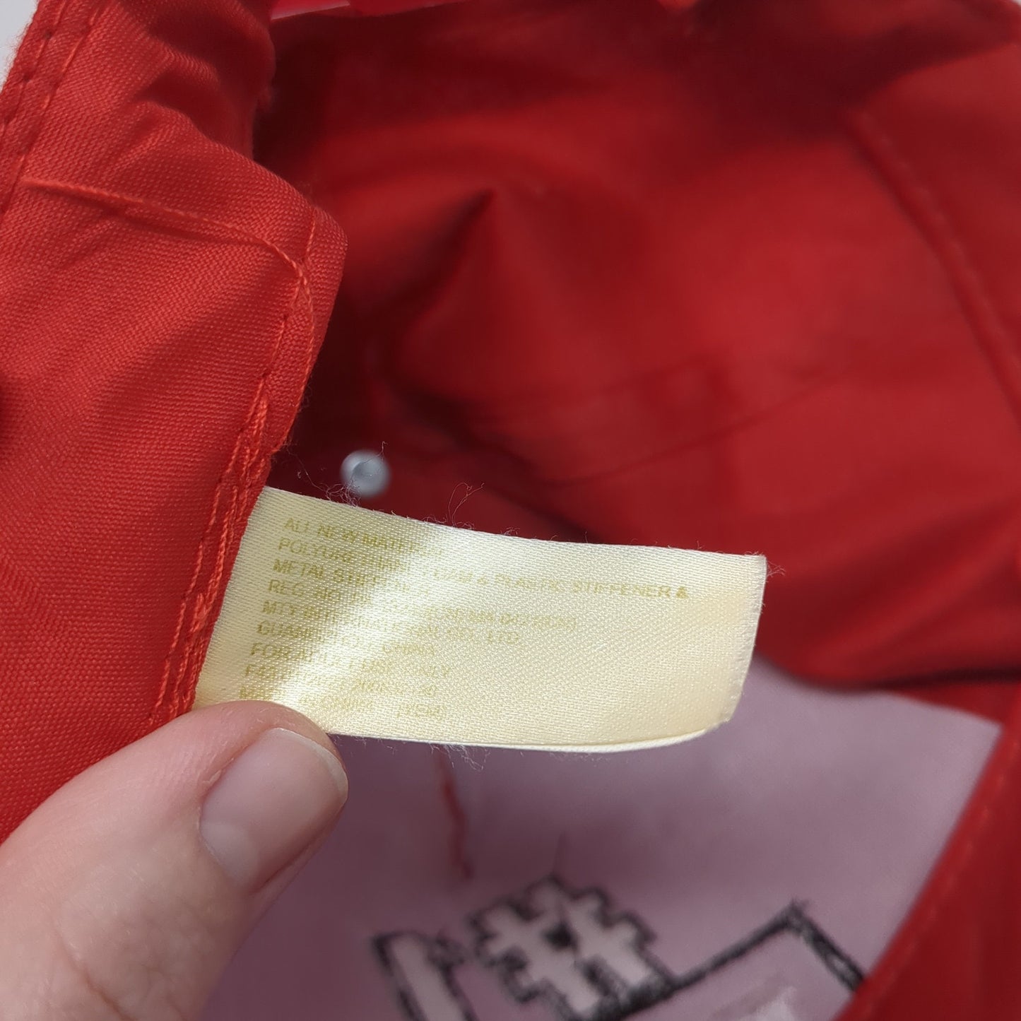 #1 Dad Snapback Hat Red One Size Adjustable Embroidered Vent Holes