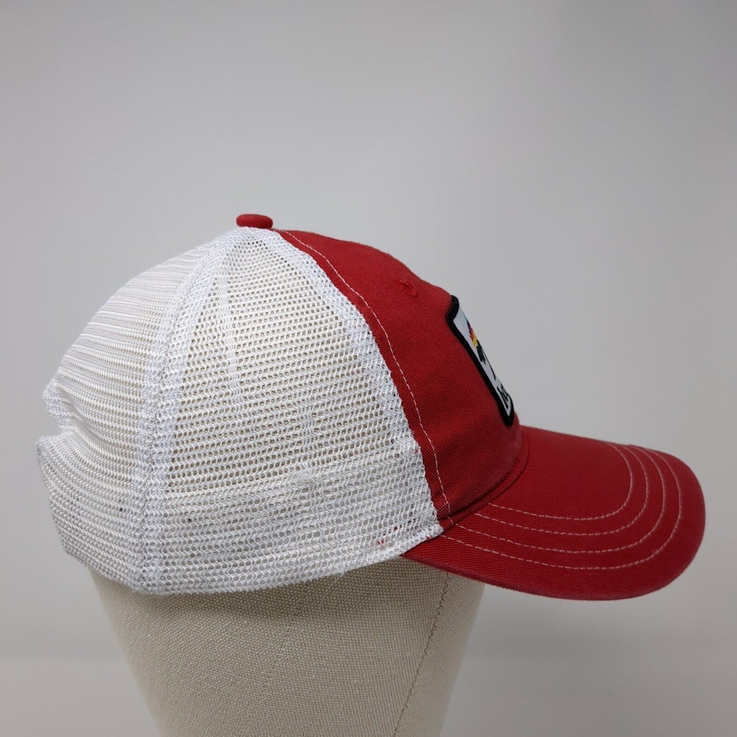 Bear Lake Patch Snapback Mesh Back Trucker Hat Red M/L Richardson