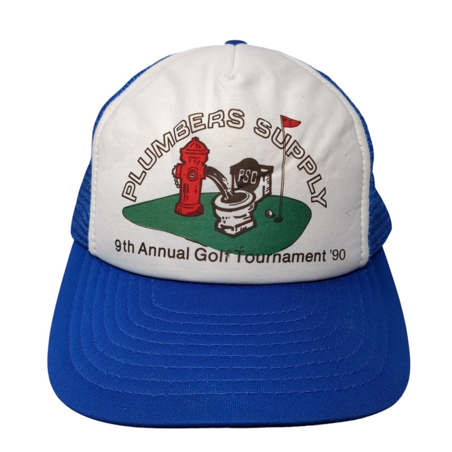 Plumbers Supply Snapback Mesh Back Trucker Hat Blue One Size Sportcap