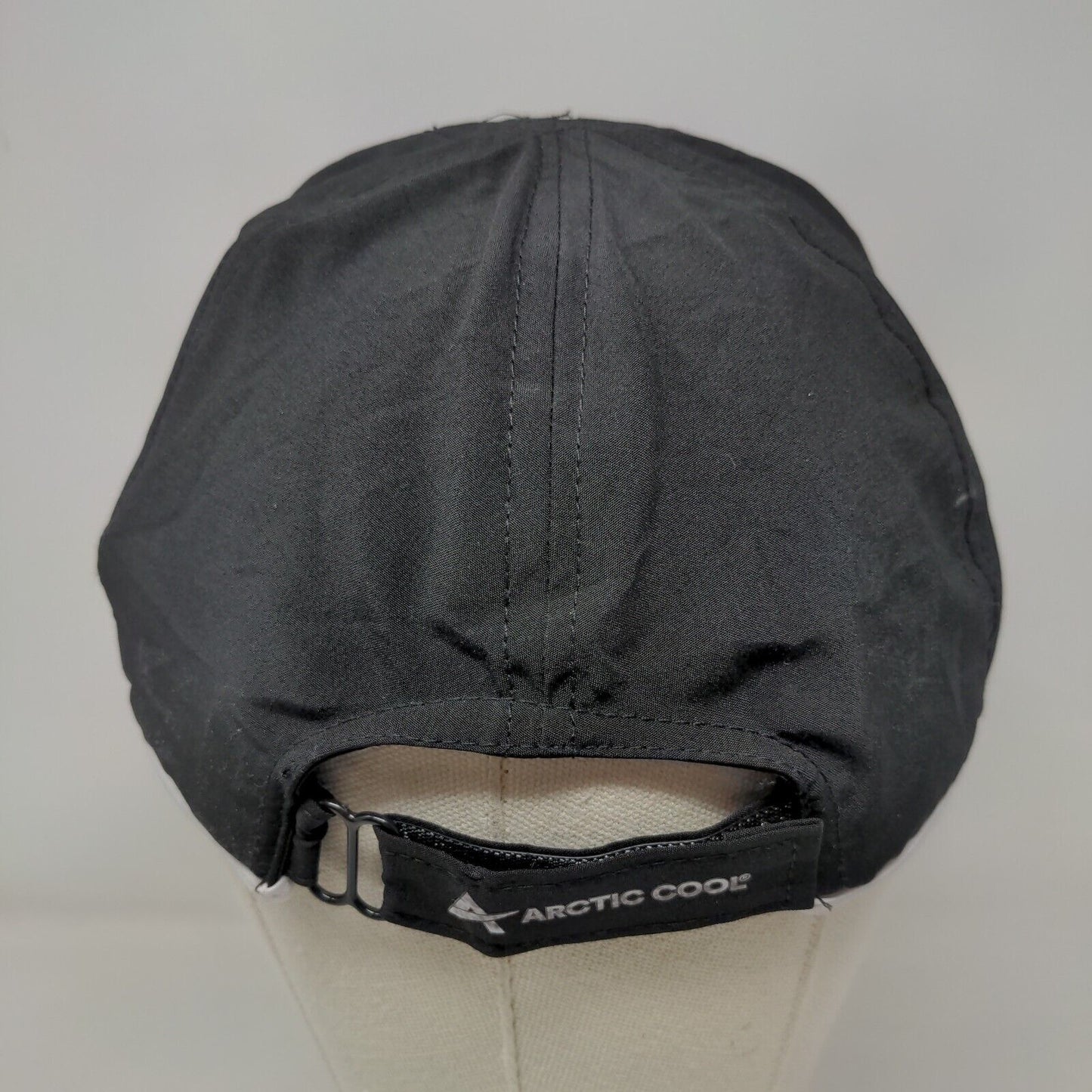 Arctic Cool Strapback Hat Black One Size Adjustable Embroidered Logo