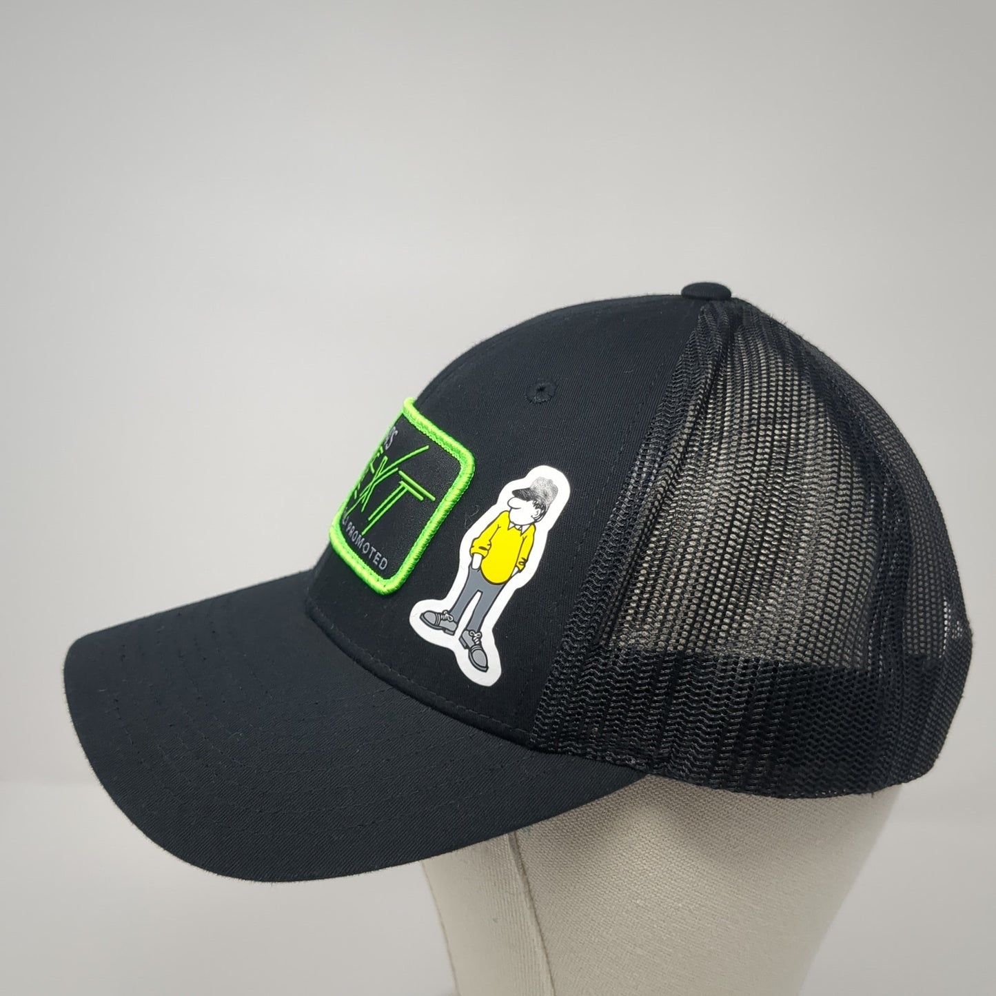 What's Next Patch Snapback Trucker Hat Black Large Mesh Back Richardson