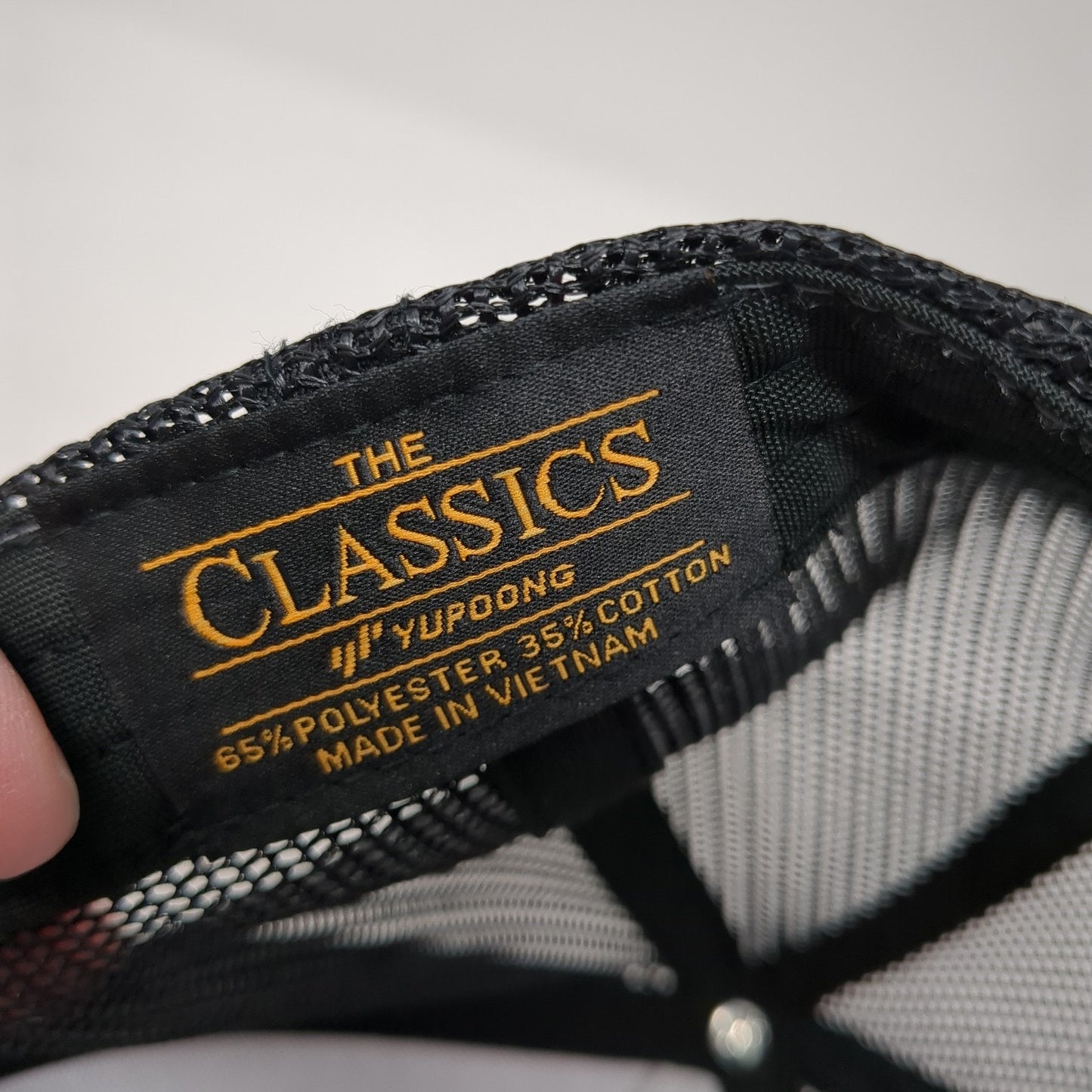 PCI EAT-3 Snapback Trucker Hat Gray One Size Mesh Back Yupoong 6 Panel