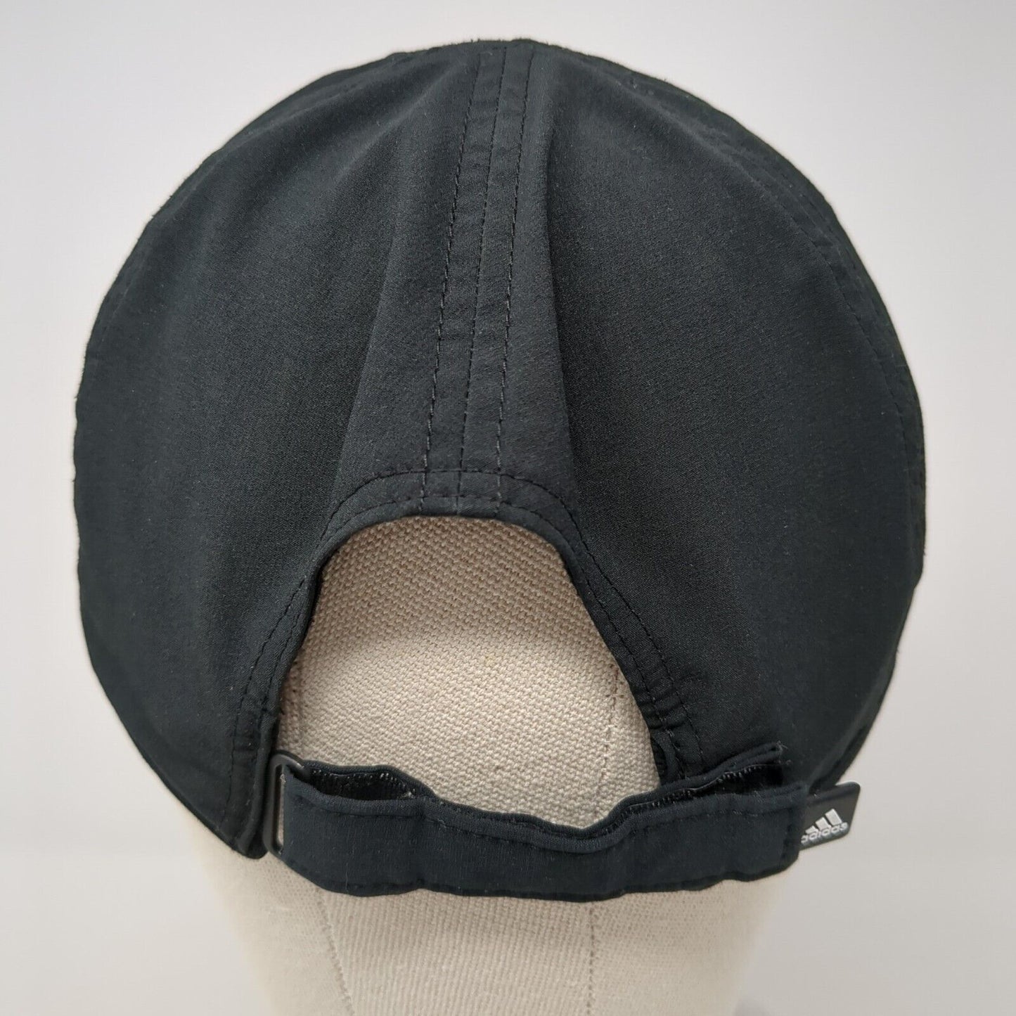 Adidas 3 Stripes Strapback Hat Black One Size Embroidered Running