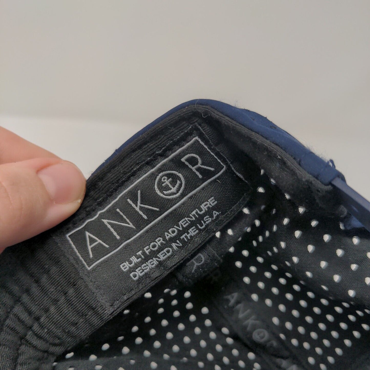 Ankor Snapback Hat Blue One Size Adjustable Breathable 6 Panel Blank
