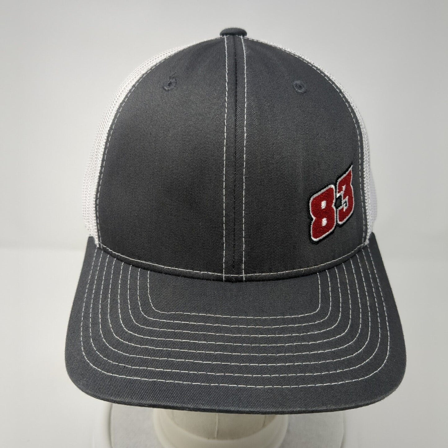 83 Snapback 112 Trucker Hat Gray One Size Adjustable Mesh Back Richardson