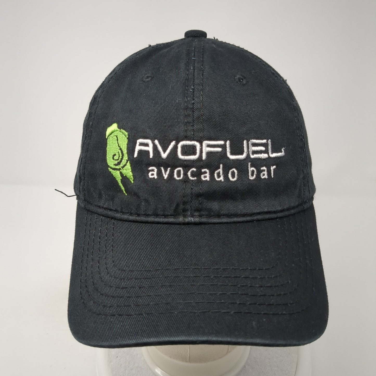 AvoFuel Slideback Hat Black Avocado Bar Adjustable Embroidered Logo