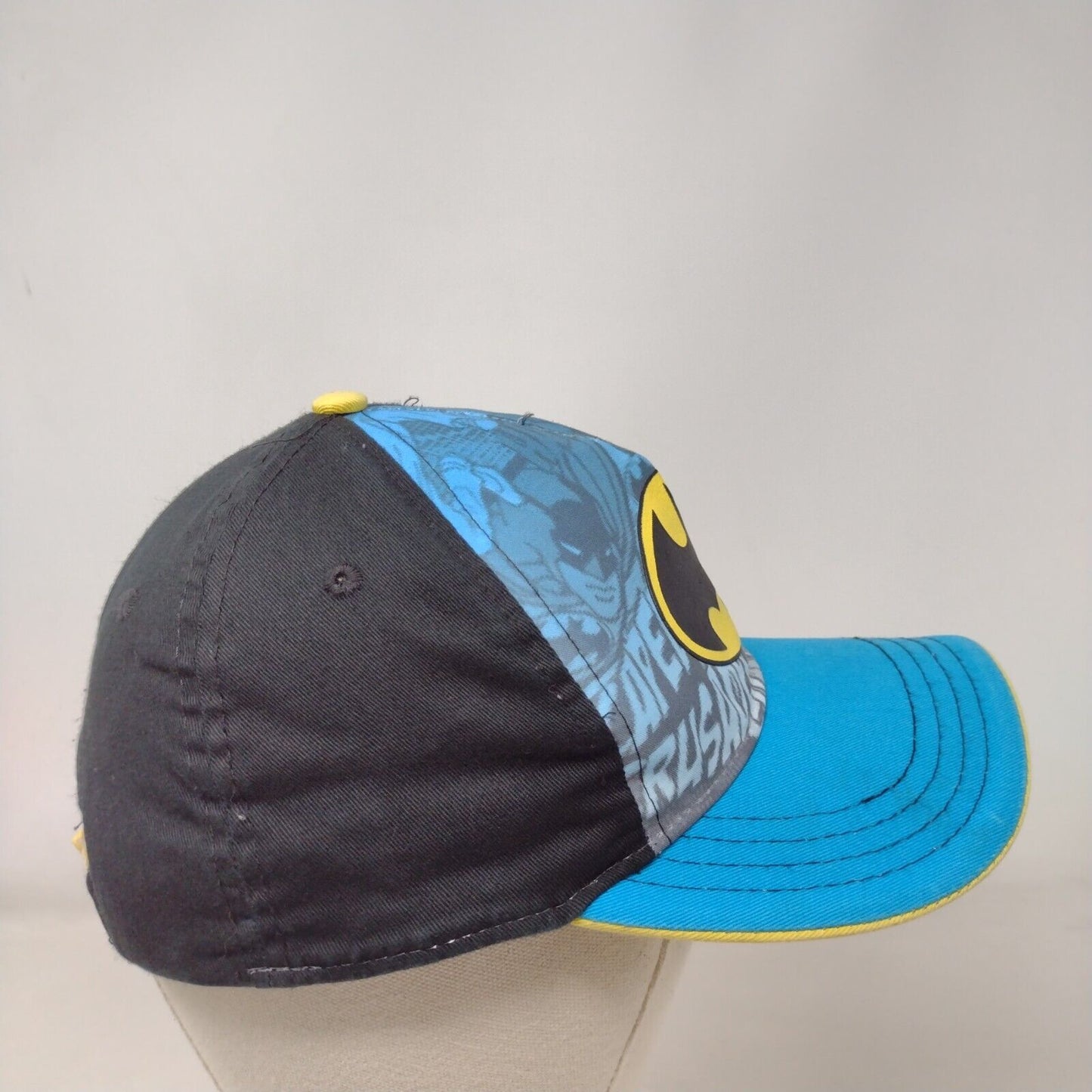 Batman Strapback Hat Multi One Size Adjustable DC Comics Colorblock