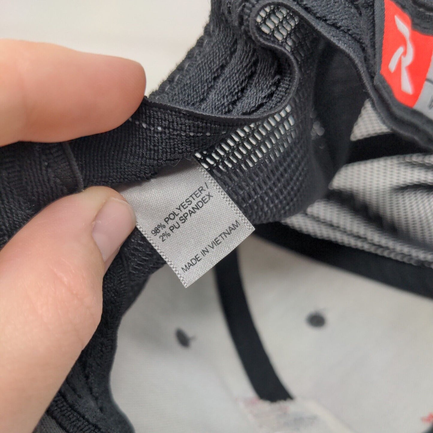 Home Tech Fitted Mesh Back Trucker Hat Gray Small-Medium Colorblock