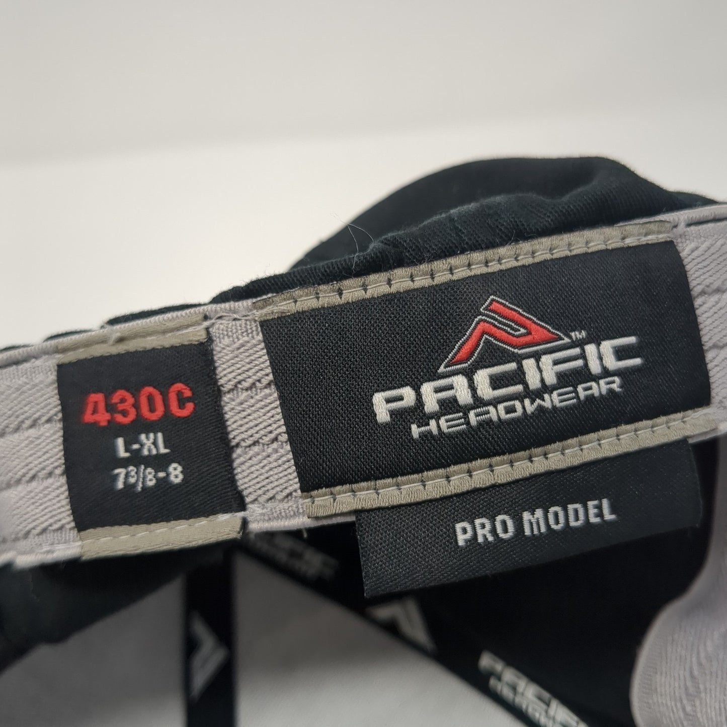 APCCO Fitted Hat Black 8 Embroidered Stretch Flexfit Pacific Headwear
