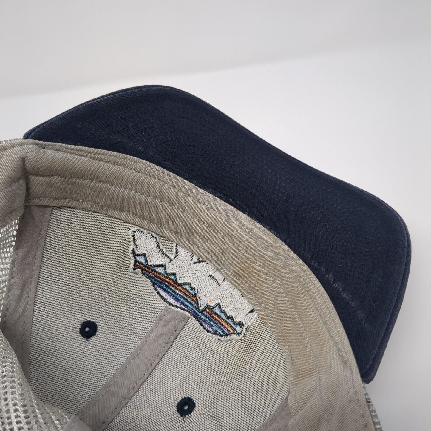 Patagonia Fitz Roy Bear Snapback Trucker Hat Blue OSFA Mesh Back