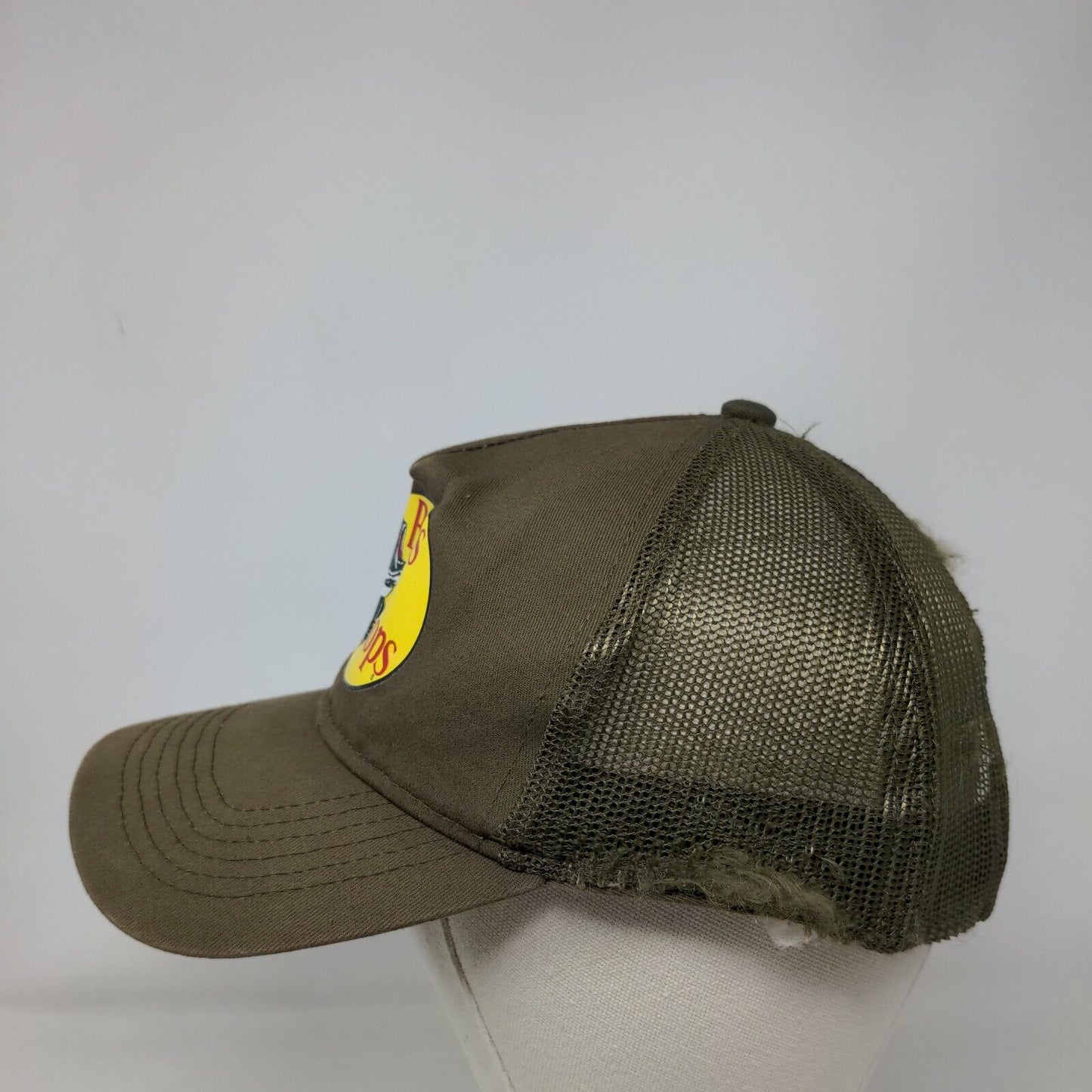 Bass Pro Shops Snapback Mesh Back Trucker Hat Greenish-Brown OSFM Fishing