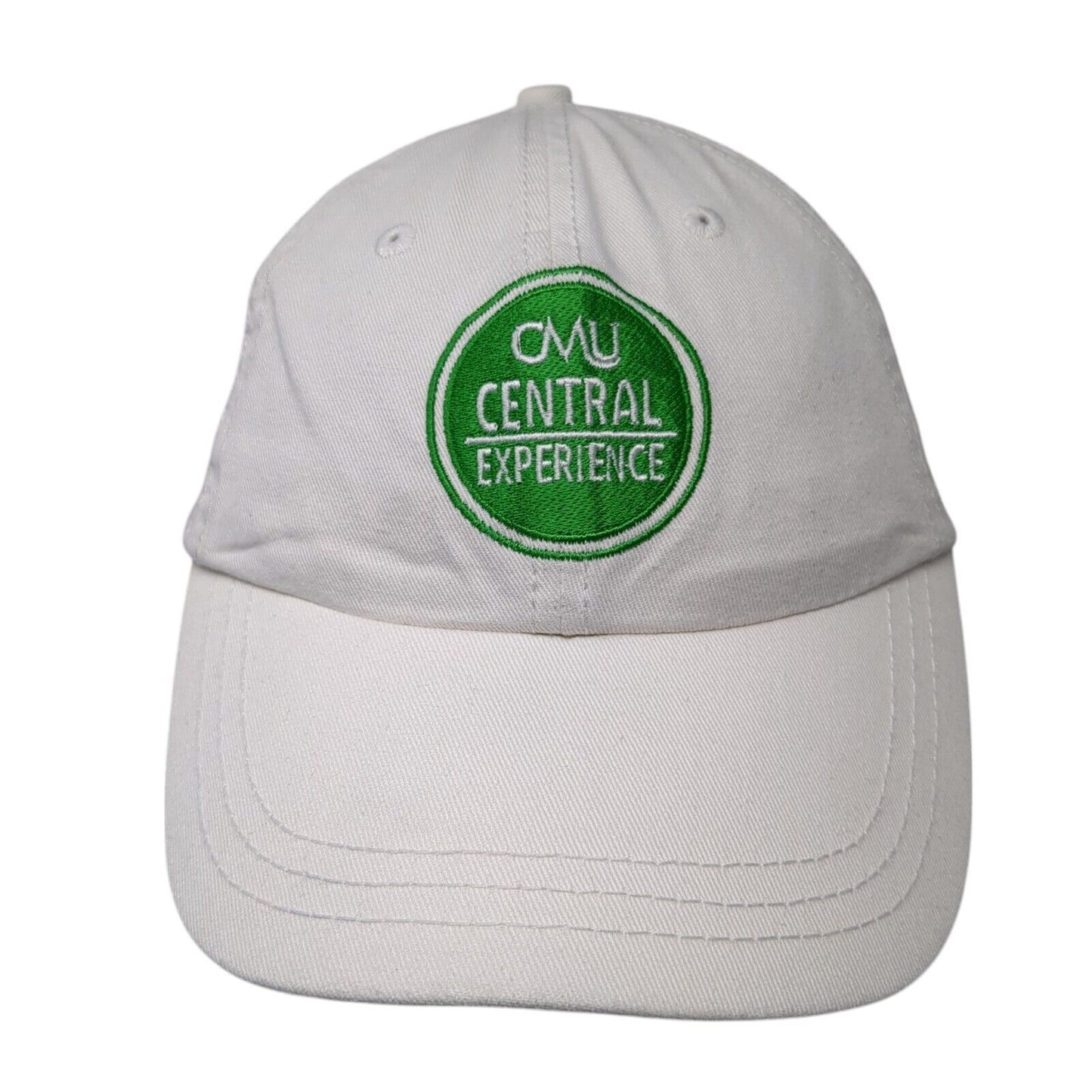CMU Central Experience Slideback Hat White One Size Adjustable Sportsman Cotton