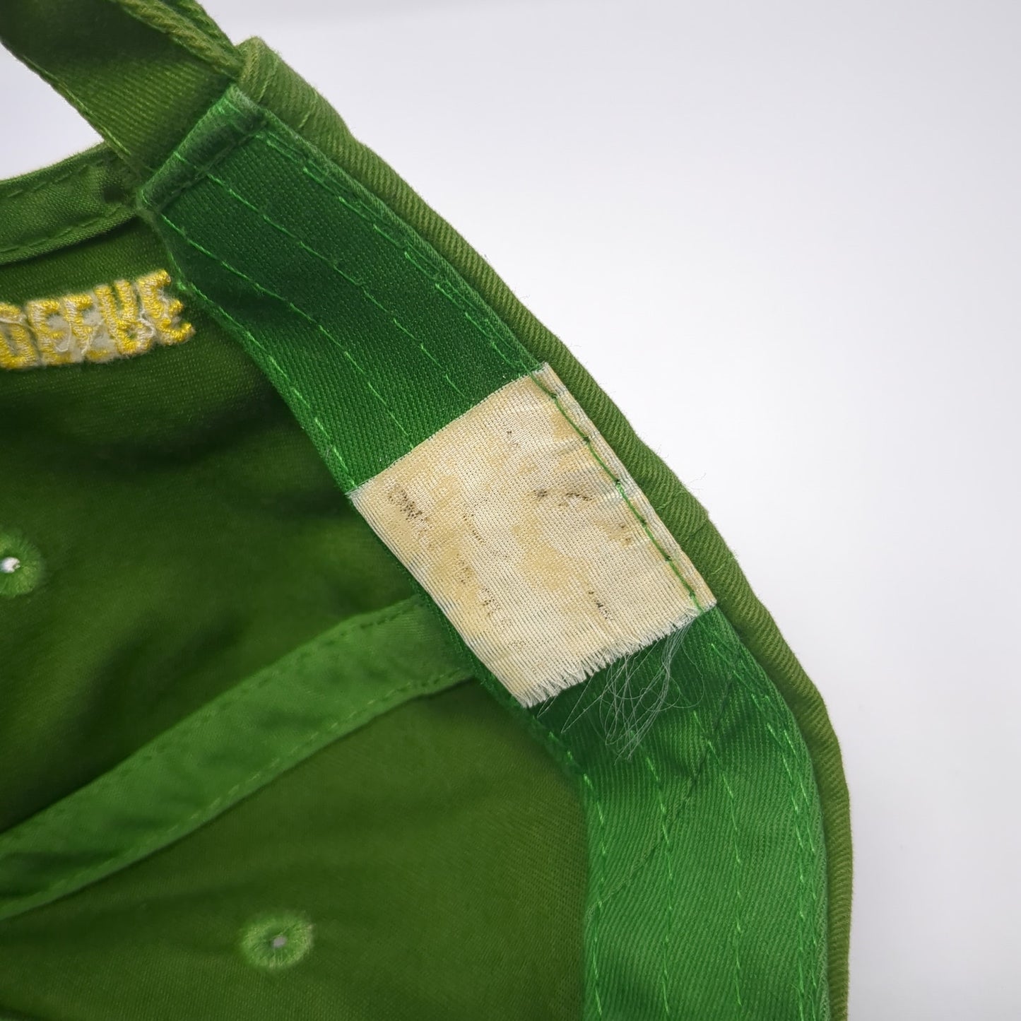 John Deere Spell Out Slideback Hat Green One Size Embroidered Logo