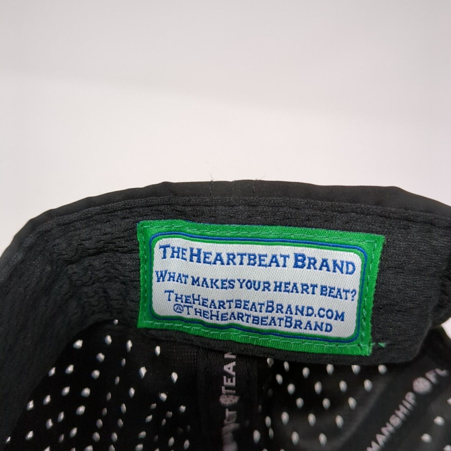 bbsef Snapback Hat Black One Size Adjustable Breathable 6 Panel Heartbeat Brand