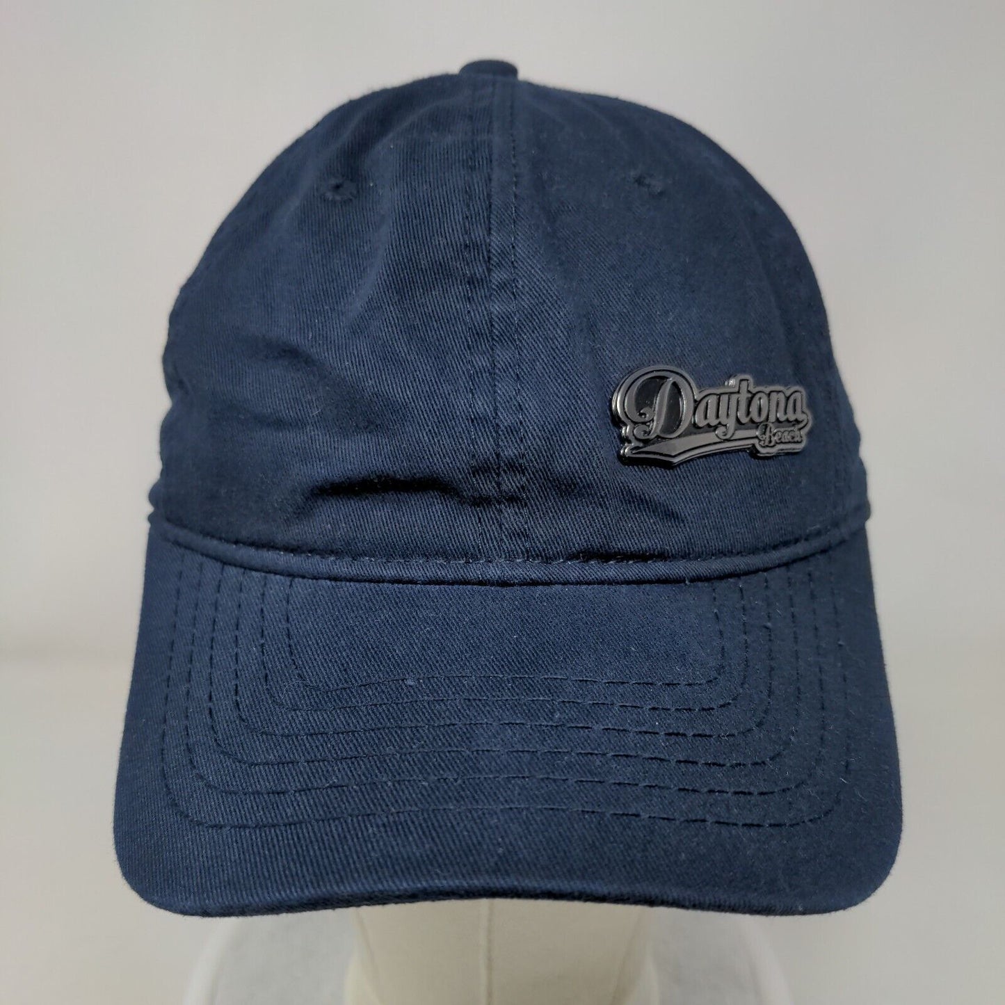 Daytona Beach Strapback Hat Blue One Size Adjustable 6 Panel Essencial
