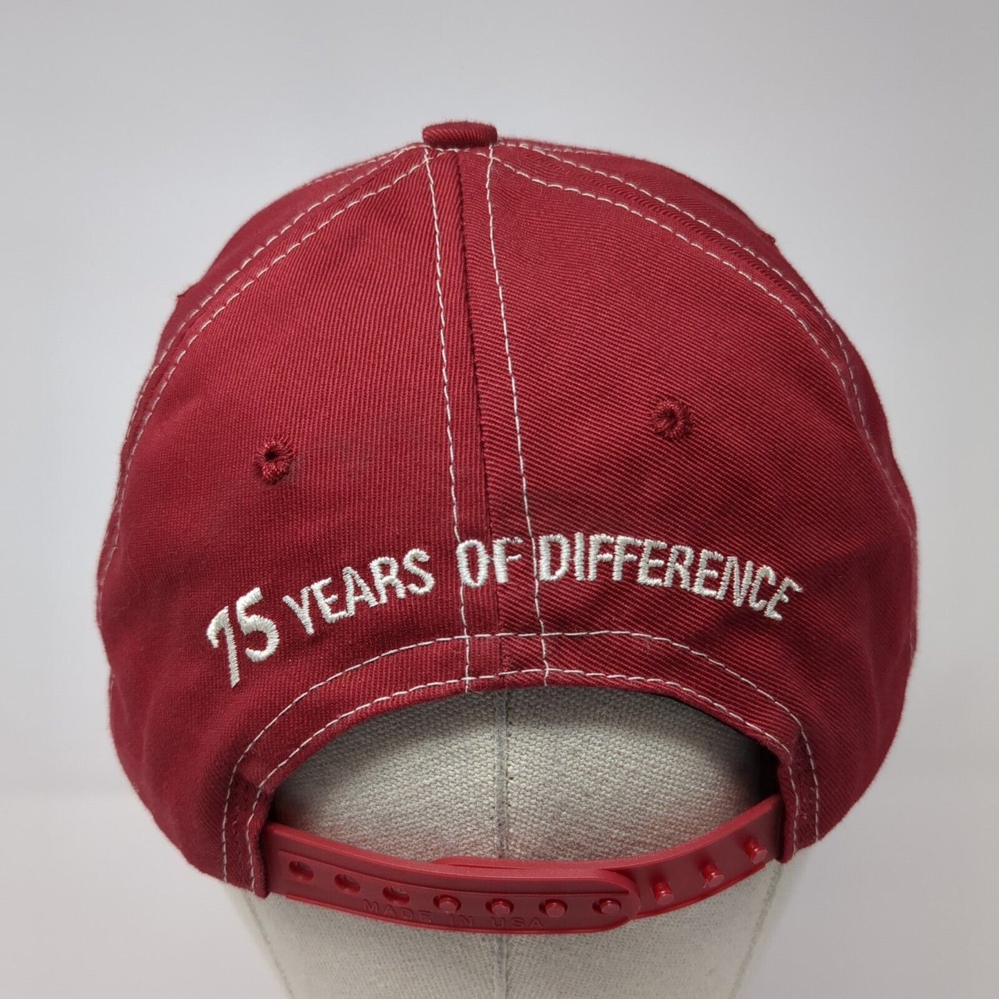 Beck's Snapback Hat Red One Size Adjustable 75 Years Of Difference