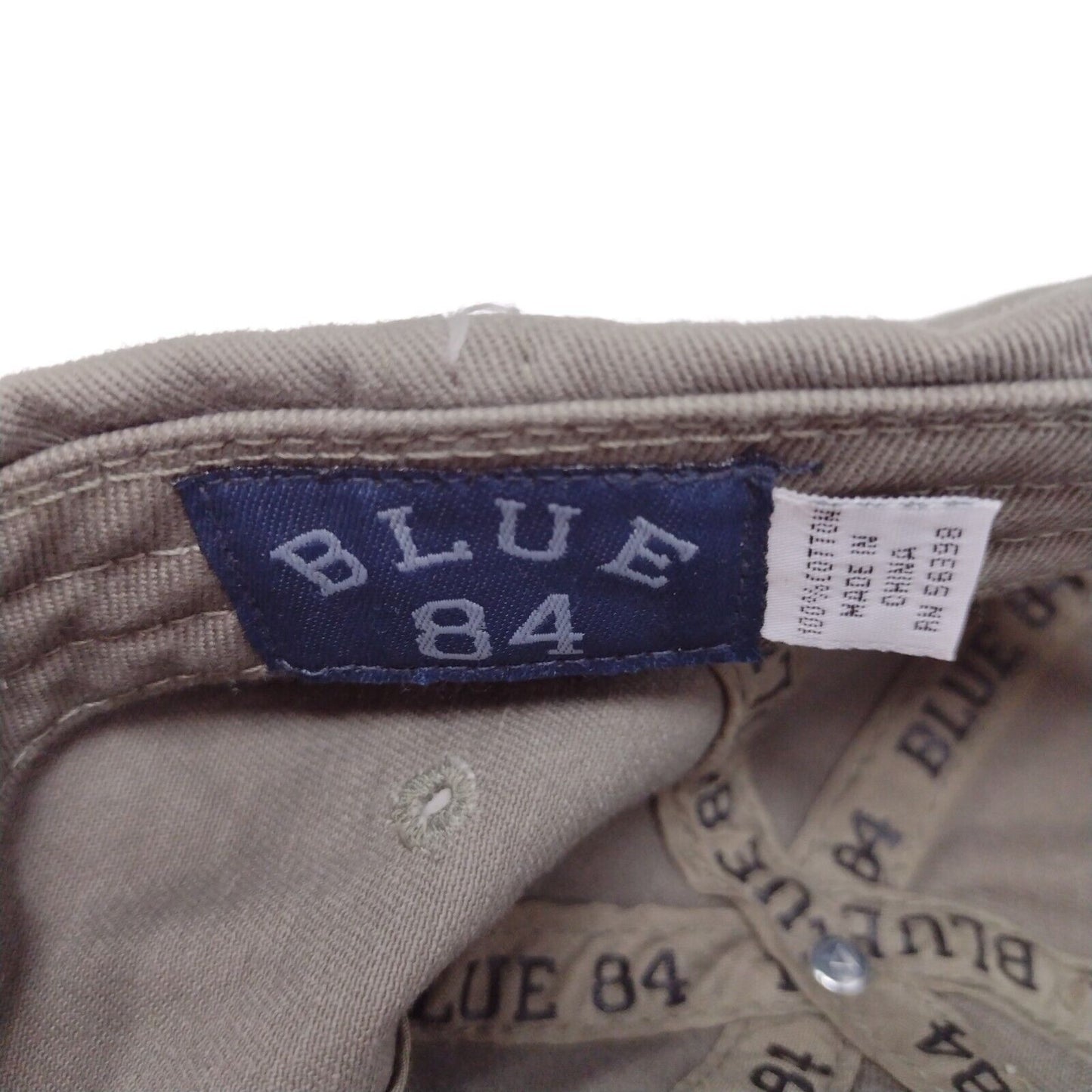 Banff Slideback Hat Gray OSFA Adjustable Embroidered 6 Panel Blue 84