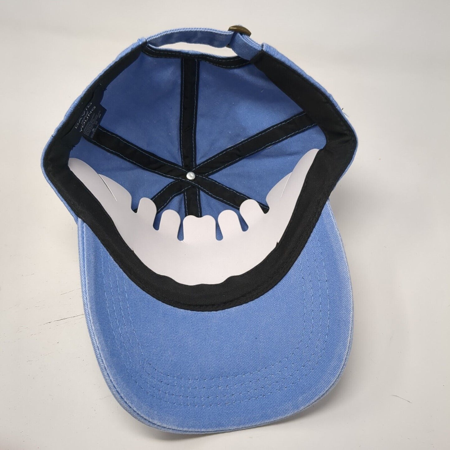 Crescent Moon Slideback Hat Blue One Size Adjustable David And Young