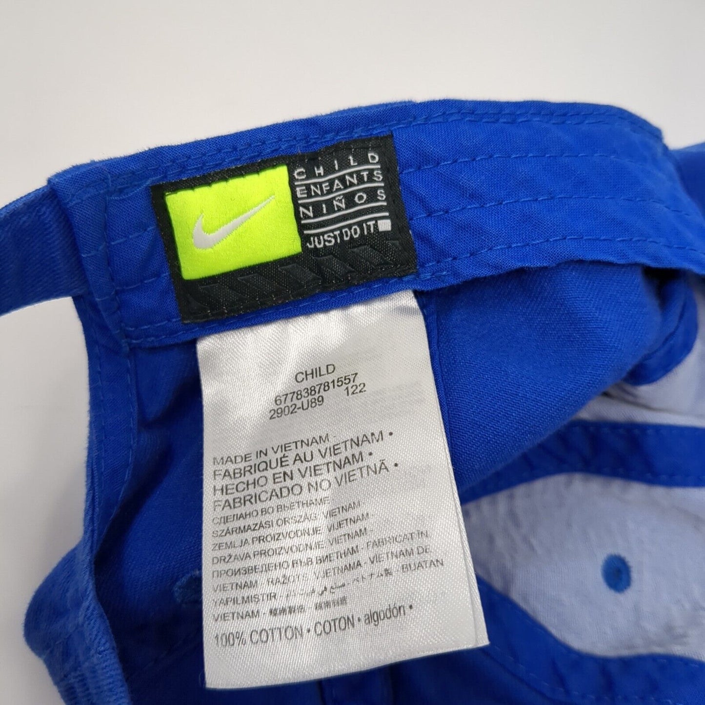 Nike Swoosh Strapback Hat Blue Youth One Size Adjustable Embroidered