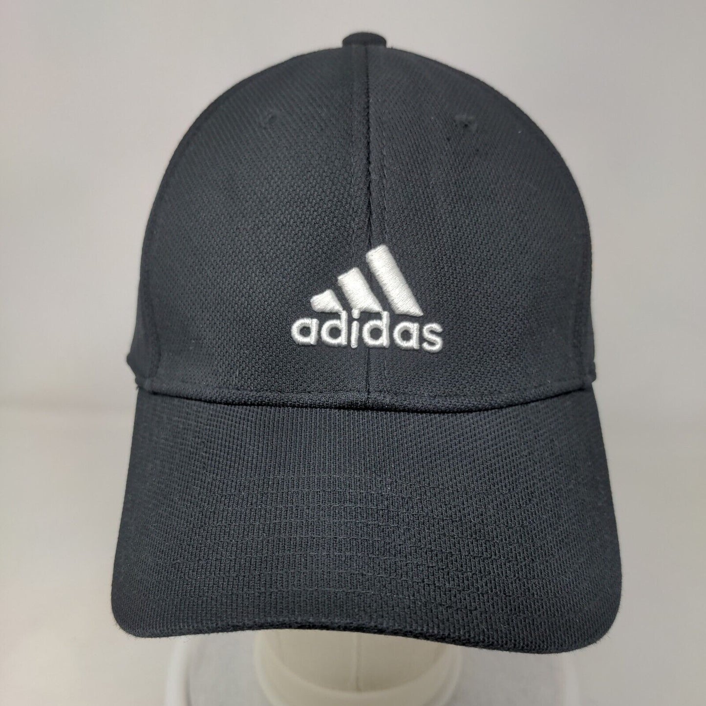 Adidas 3 Stripes Fitted Hat Back One Size Embroidered Logo Climalite