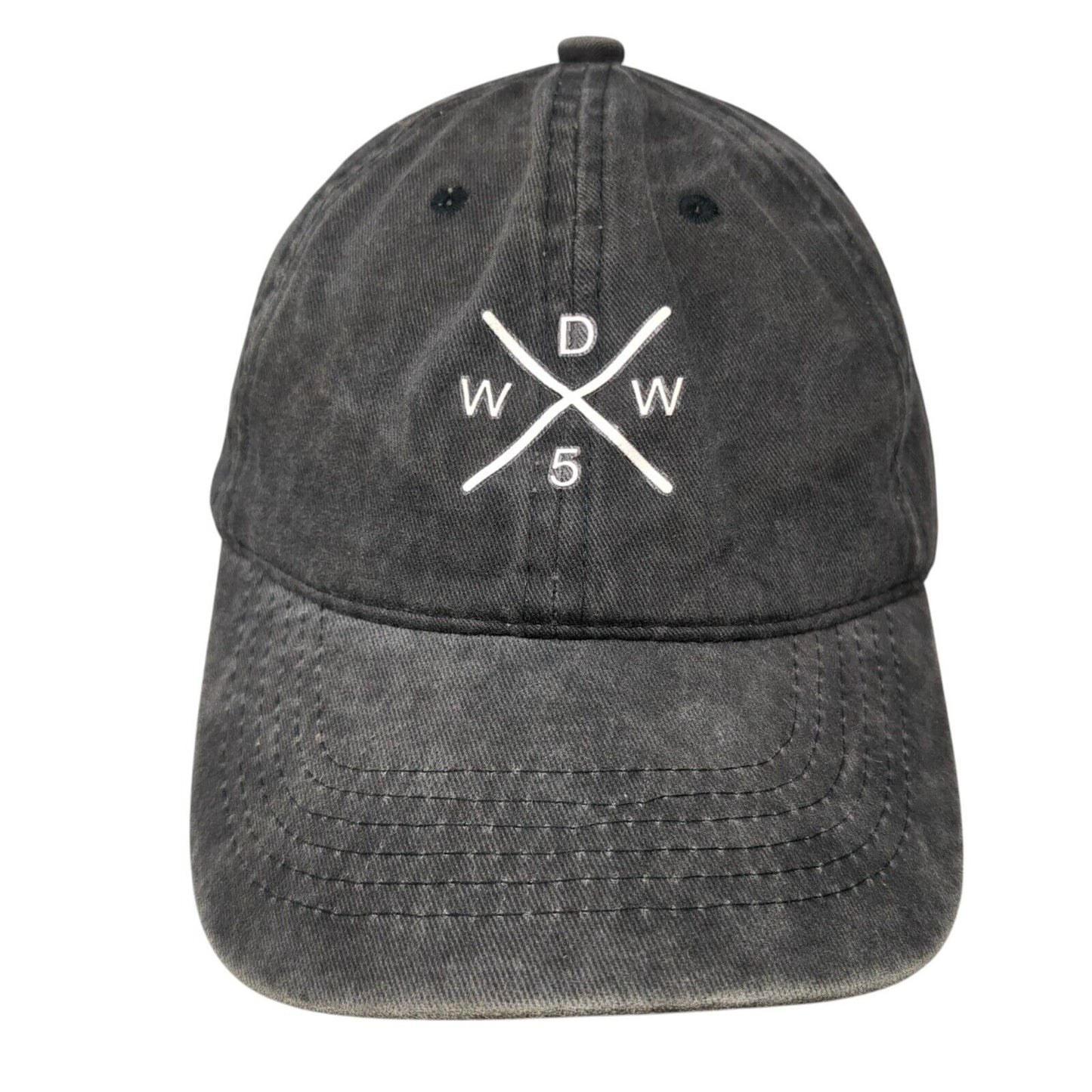 WDW5 Slideback Hat Gray One Size Adjustable Solid 6 Panel Vent Holes