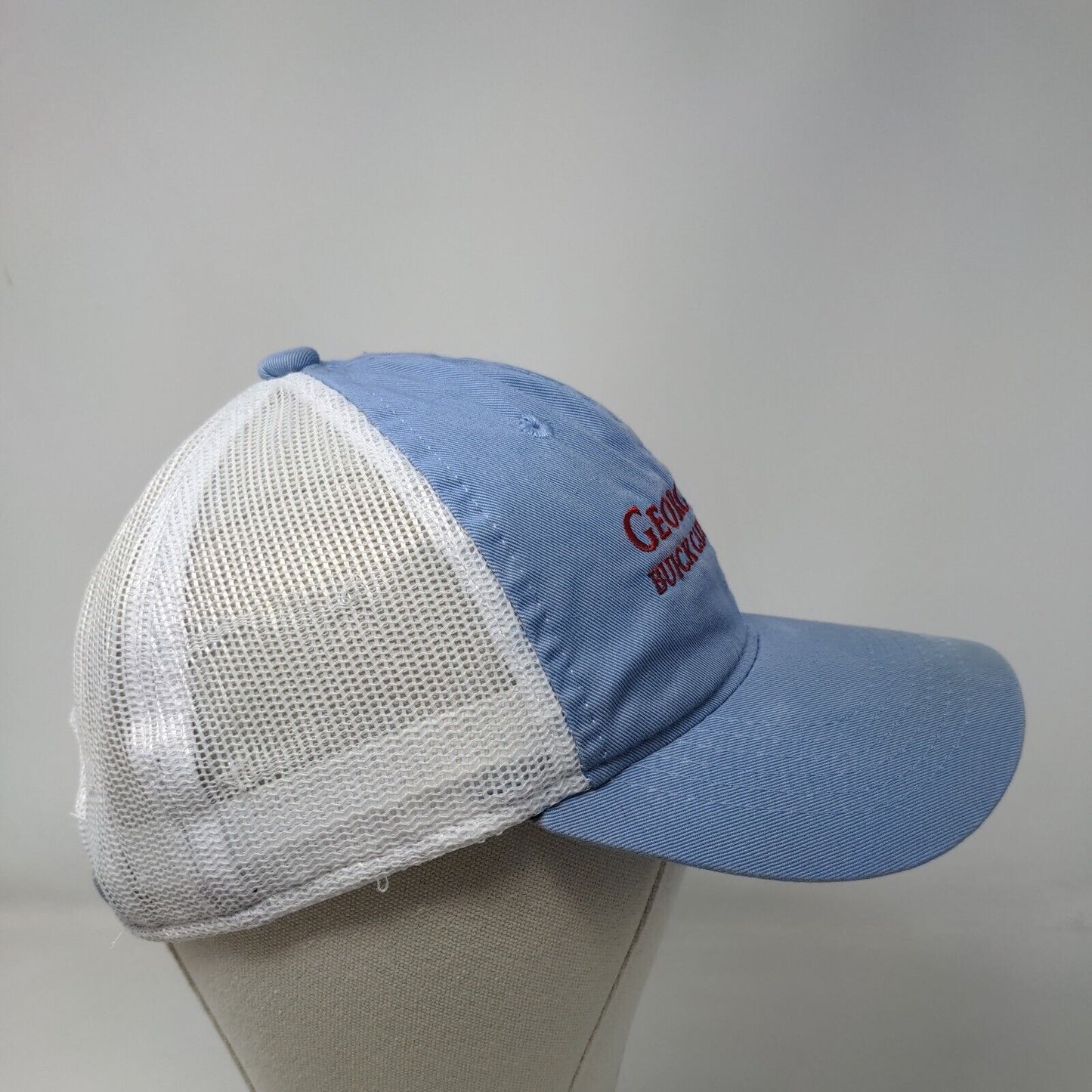 George Carr Buick Cadillac GMC Strapback Trucker Hat Blue OSFM Mesh Back