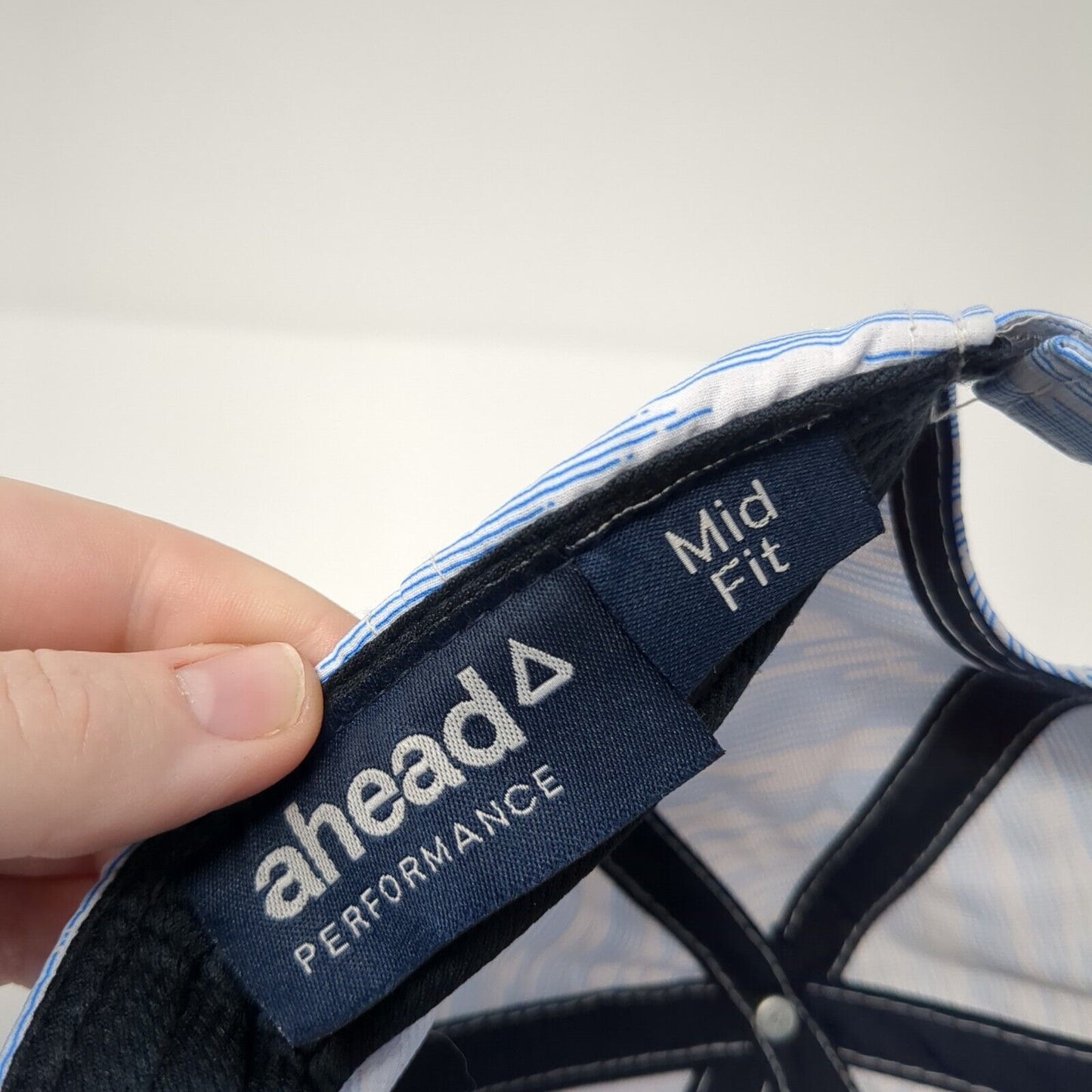 CCCC Strapback Hat Blue One Size Mid Fit Ahead Performance 6 Panel