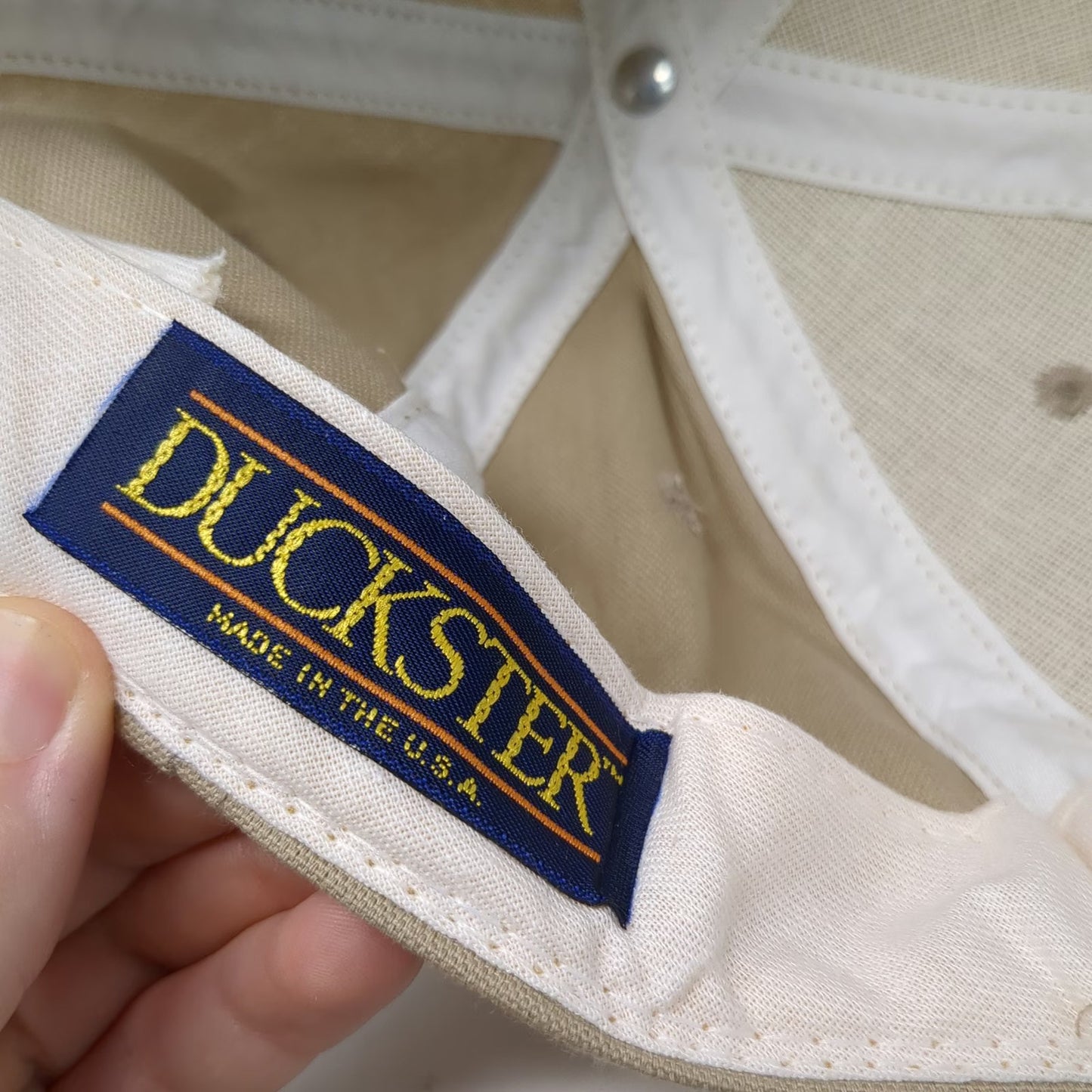 Duckster Baseball Cap Beige Vintage Portwide Cargo Securing Company Hat USA