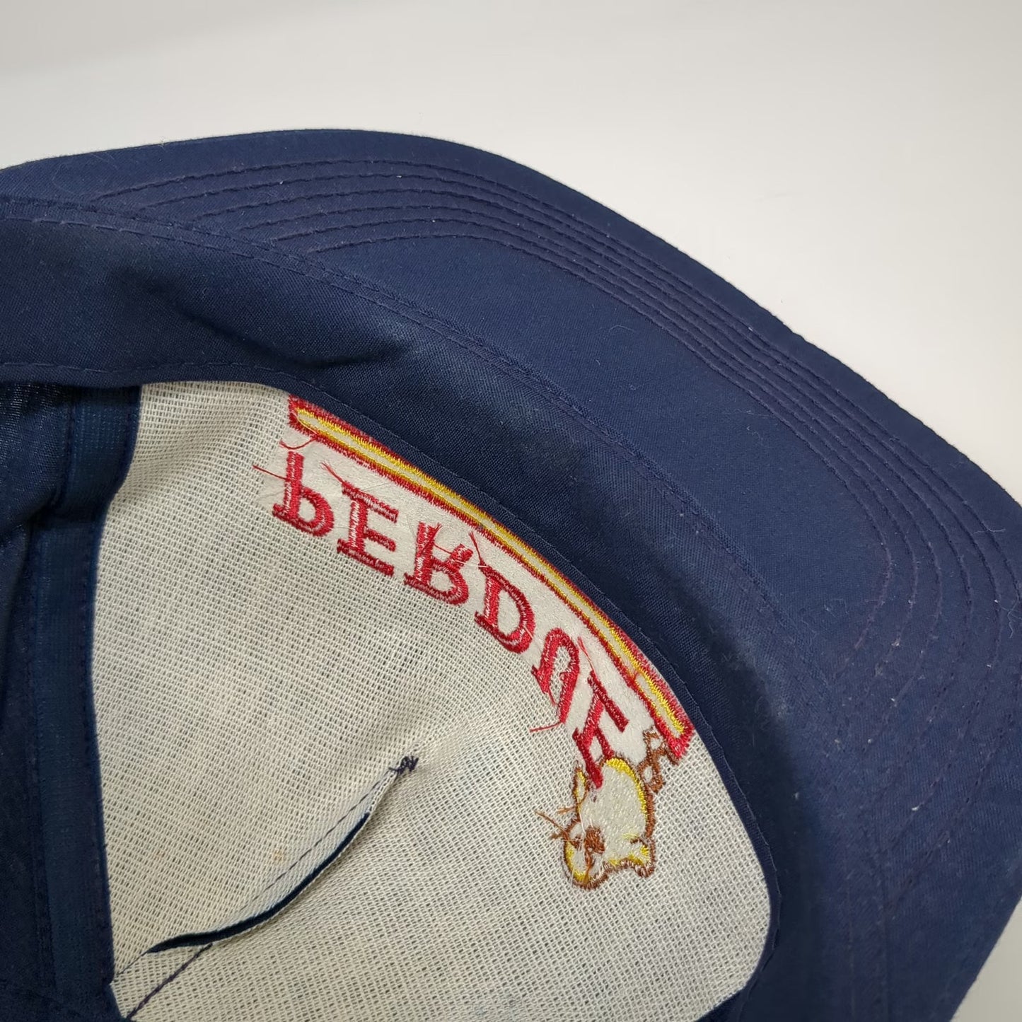 Perdue Farms Chicken Mascot Logo Blue Trucker Snapback Hat Poultry Vintage