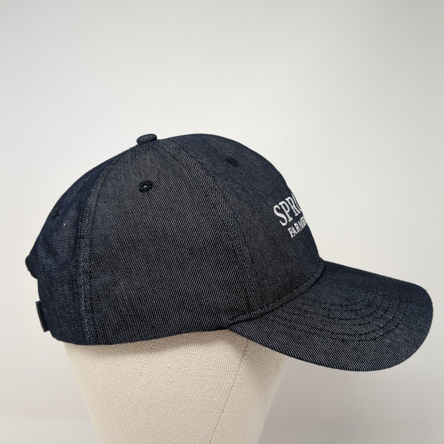 Sprouts Farmers Market Strapback Baseball Cap Blue OS Adjustable Embroidered