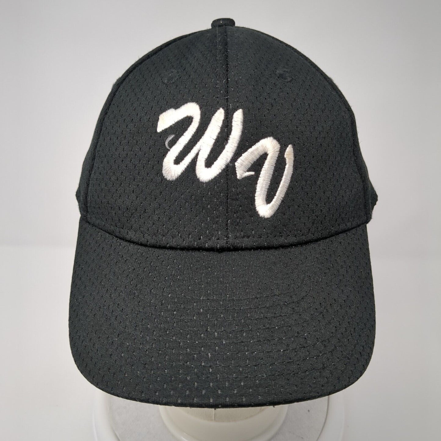 WV Youth Strapback Hat Black One Size Adjustable Embroidered Augusta Sportswear