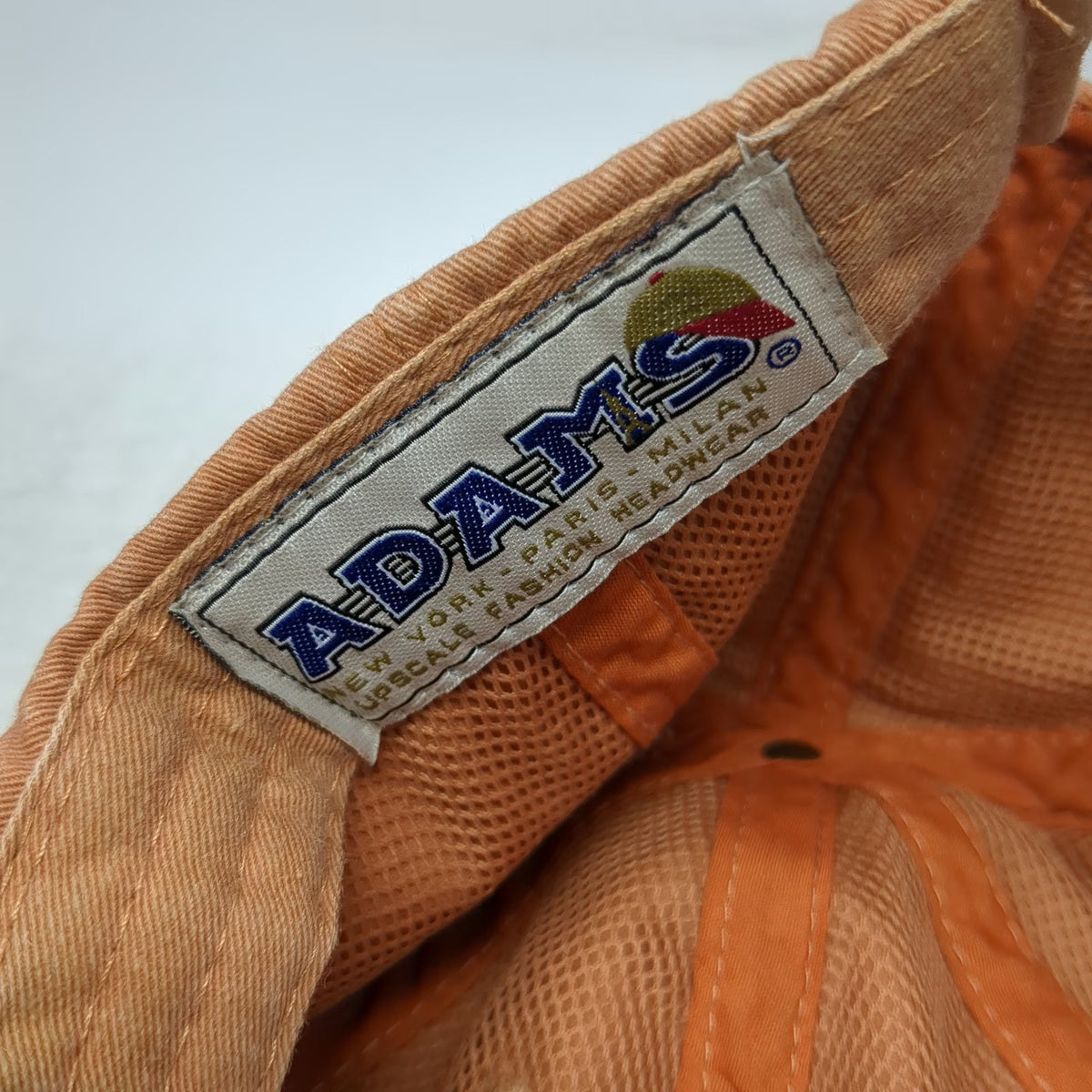 Adams Baseball Cap Orange One Size Older Than Dirt Sedona Mountain Leather Hat