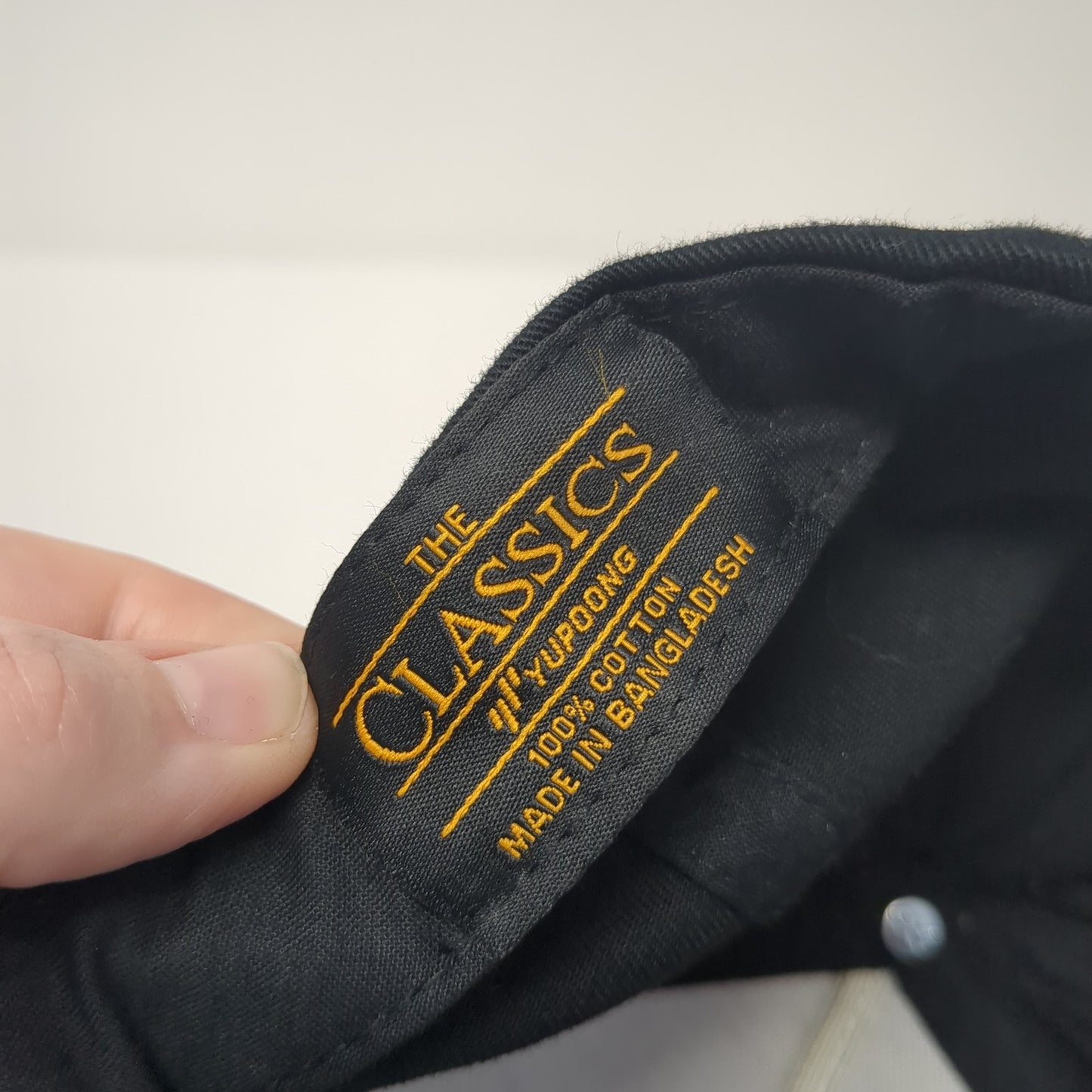 Trippin Snapback Hat Black One Size Adjustable Embroidered Yupoong