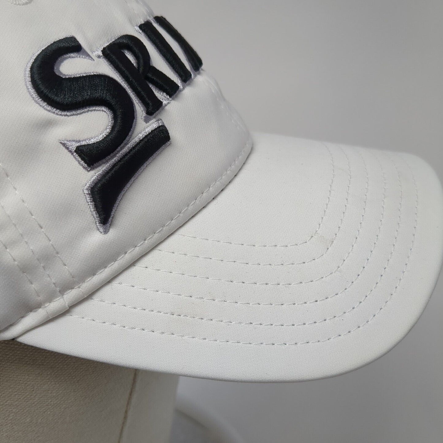 Srixon Slideback Hat White One Size Adjustable Embroidered 6 Panel