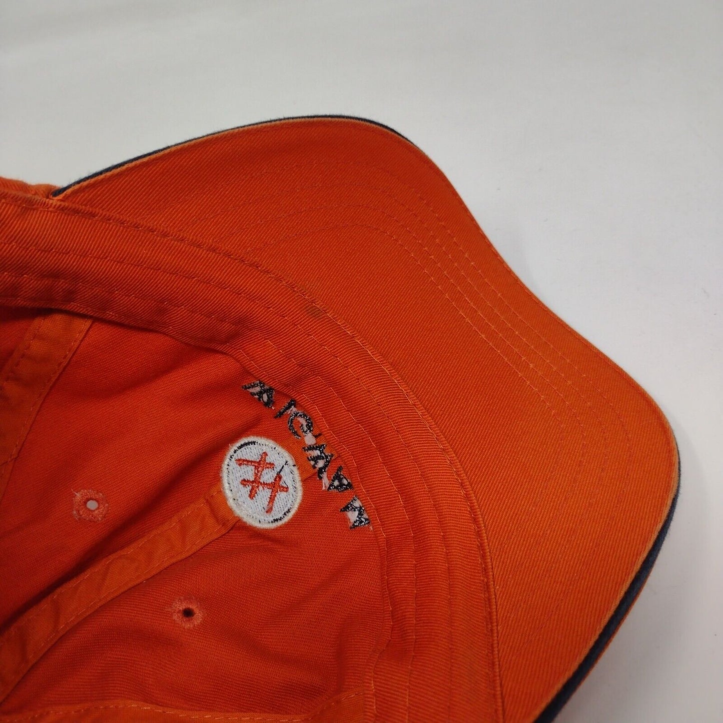 Wigwam Golf Club Slideback Hat Orange OSFA Adjustable Embroidered Cotton