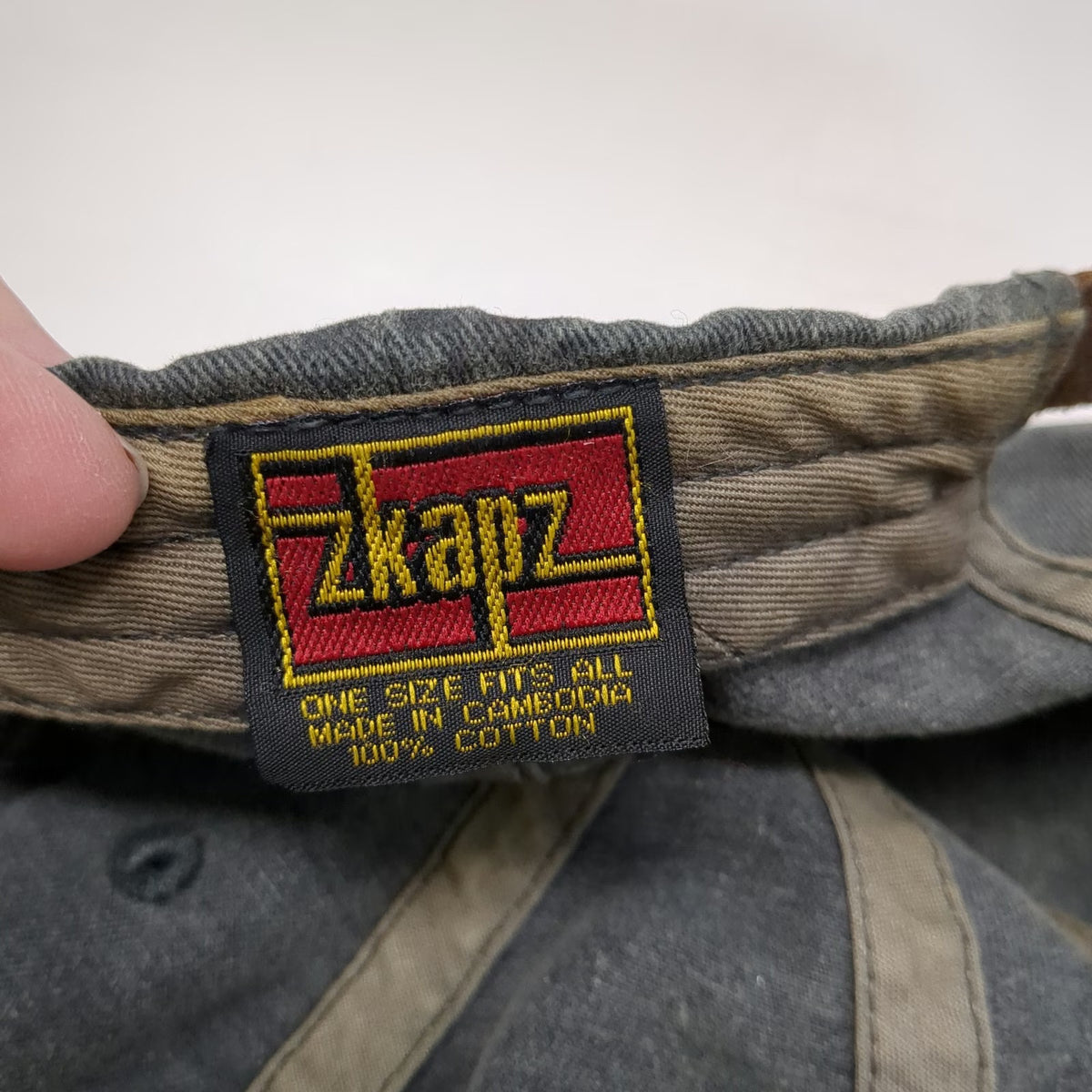 Zkapz Baseball Cap Gray One Size Telluride Snowsnakes Slideback Cotton Hat