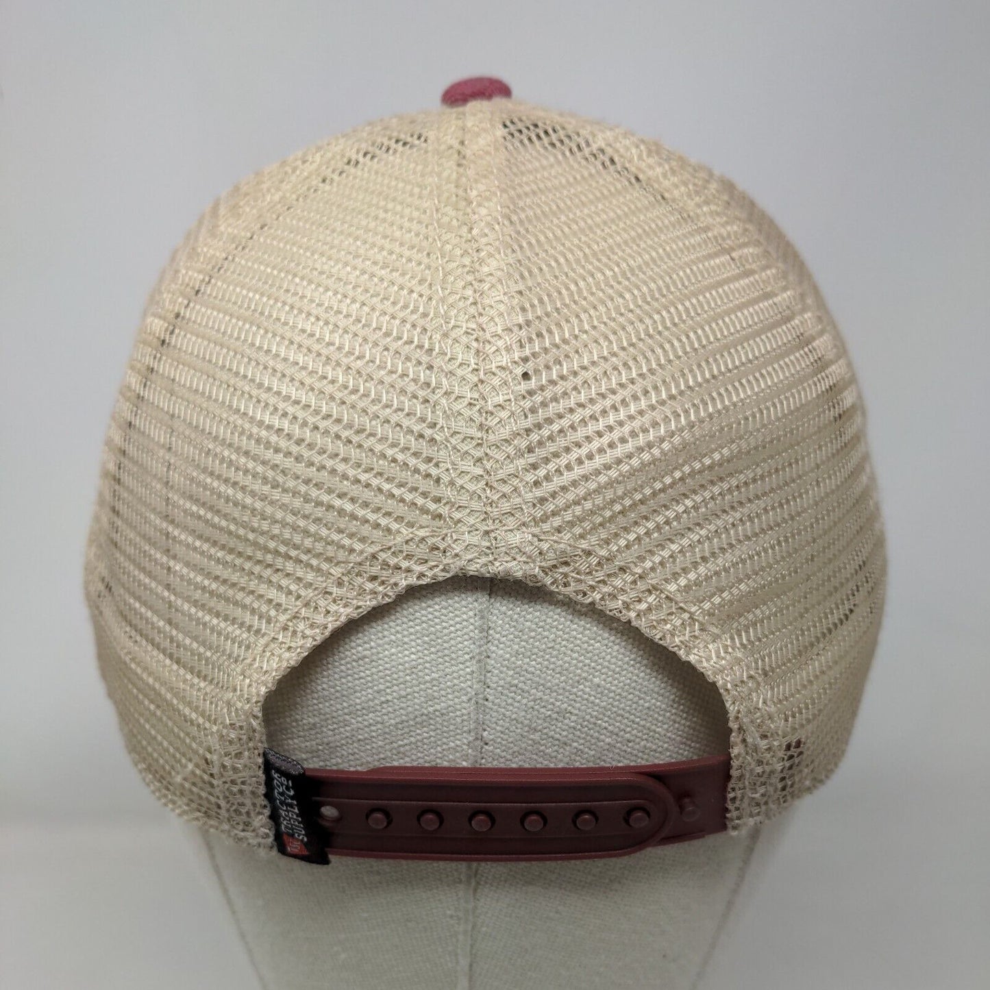 Tractor Supply Co. Snapback Trucker Hat Red OSFM Adjustable Mesh Back Distressed