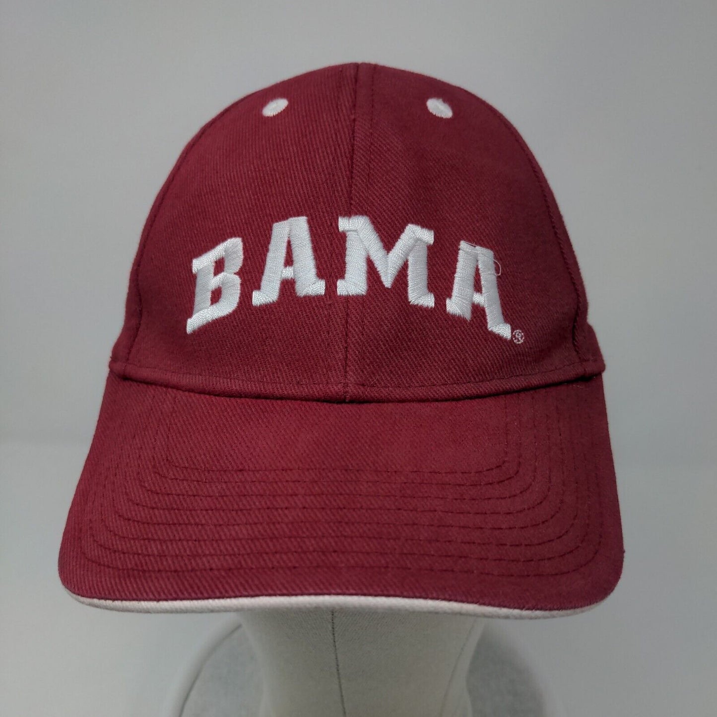 Bama Alabama Crimson Tide Strapback Hat Red Embroidered Logo NCAA