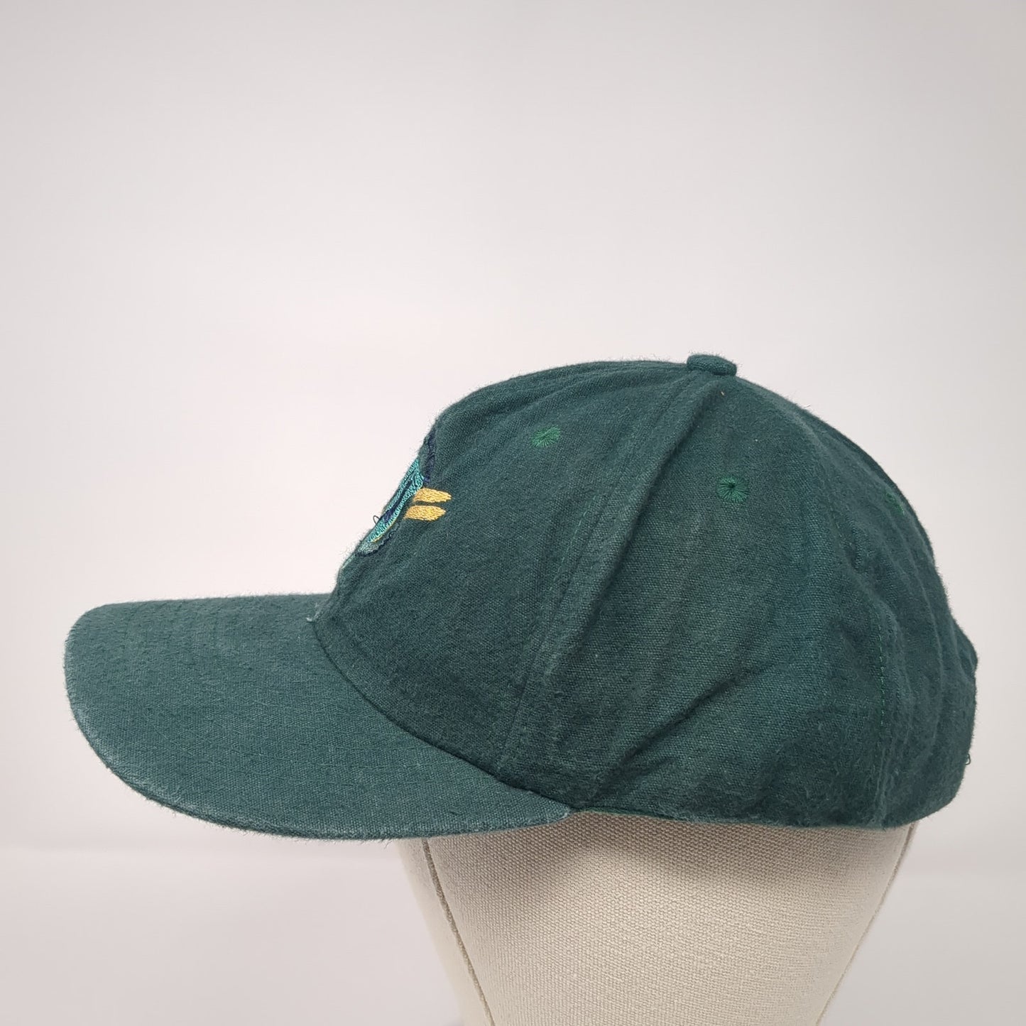 Park City Strapback Baseball Cap Green OS Adjustable Embroidered Headquarters