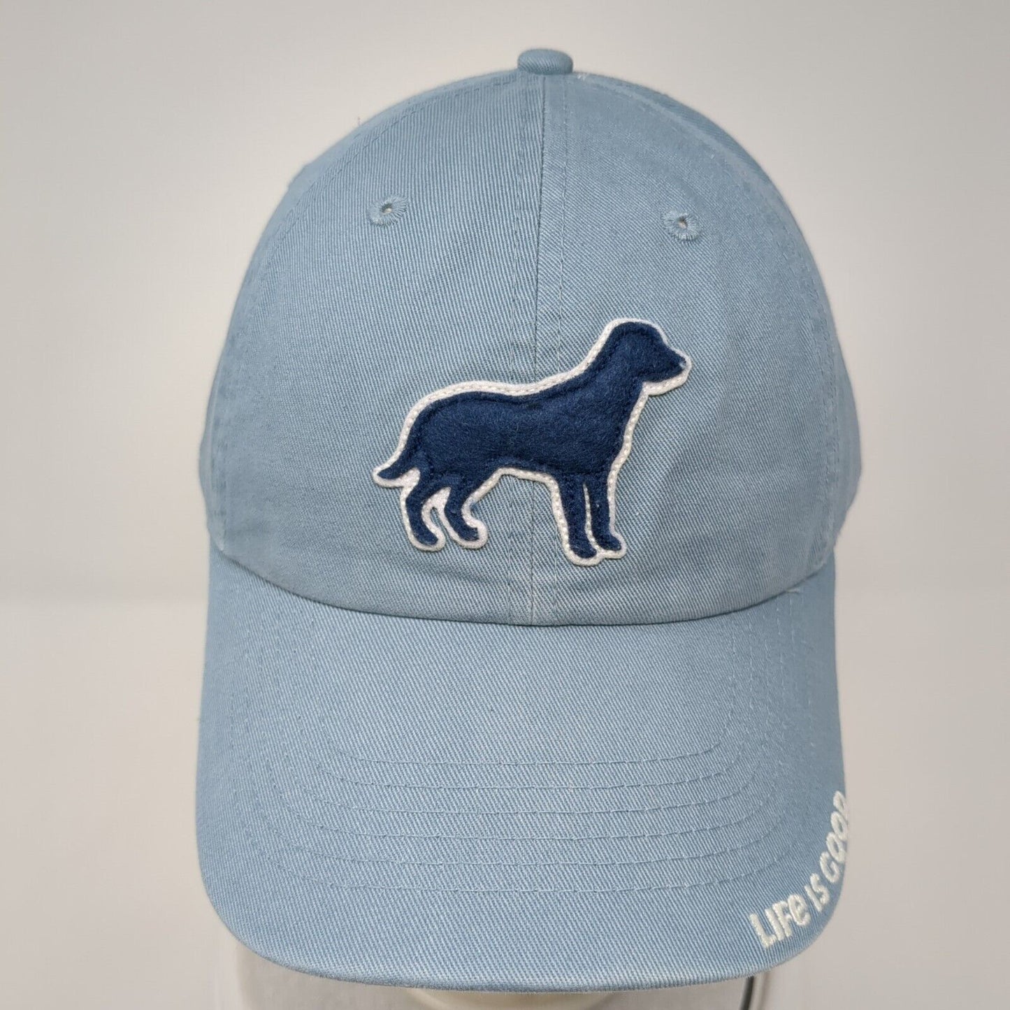 Life is Good Slideback Hat Blue One Size Adjustable Embroidered Keep It Smile