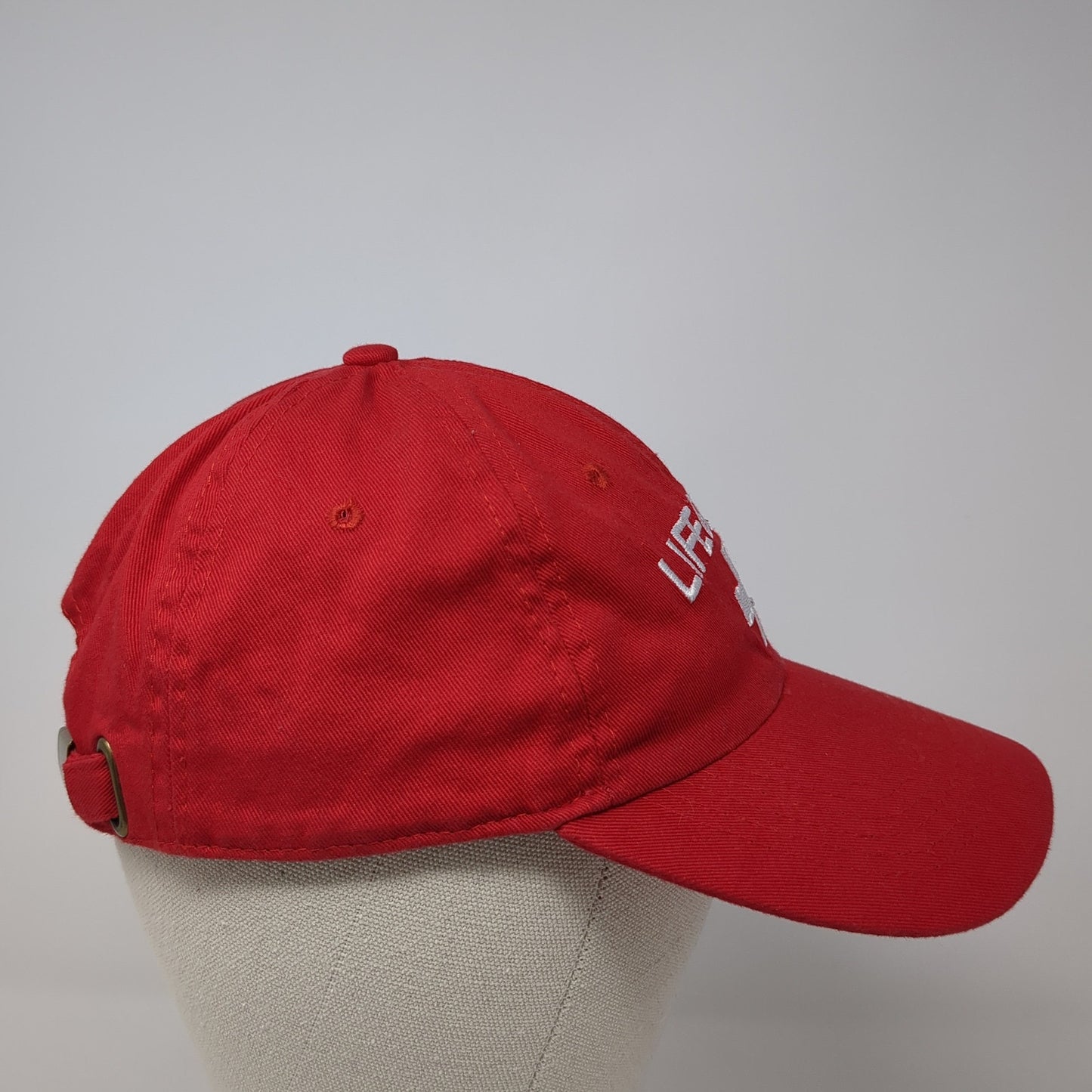 Lifeguard Slideback Baseball Cap Red One Size Adjustable Embroidered 6 Panel