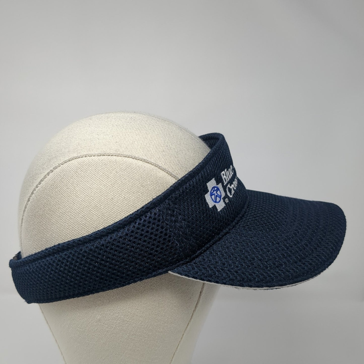 Blue Cross of Idaho Strapback Visor Hat Blue One Size Adjustable Outdoor