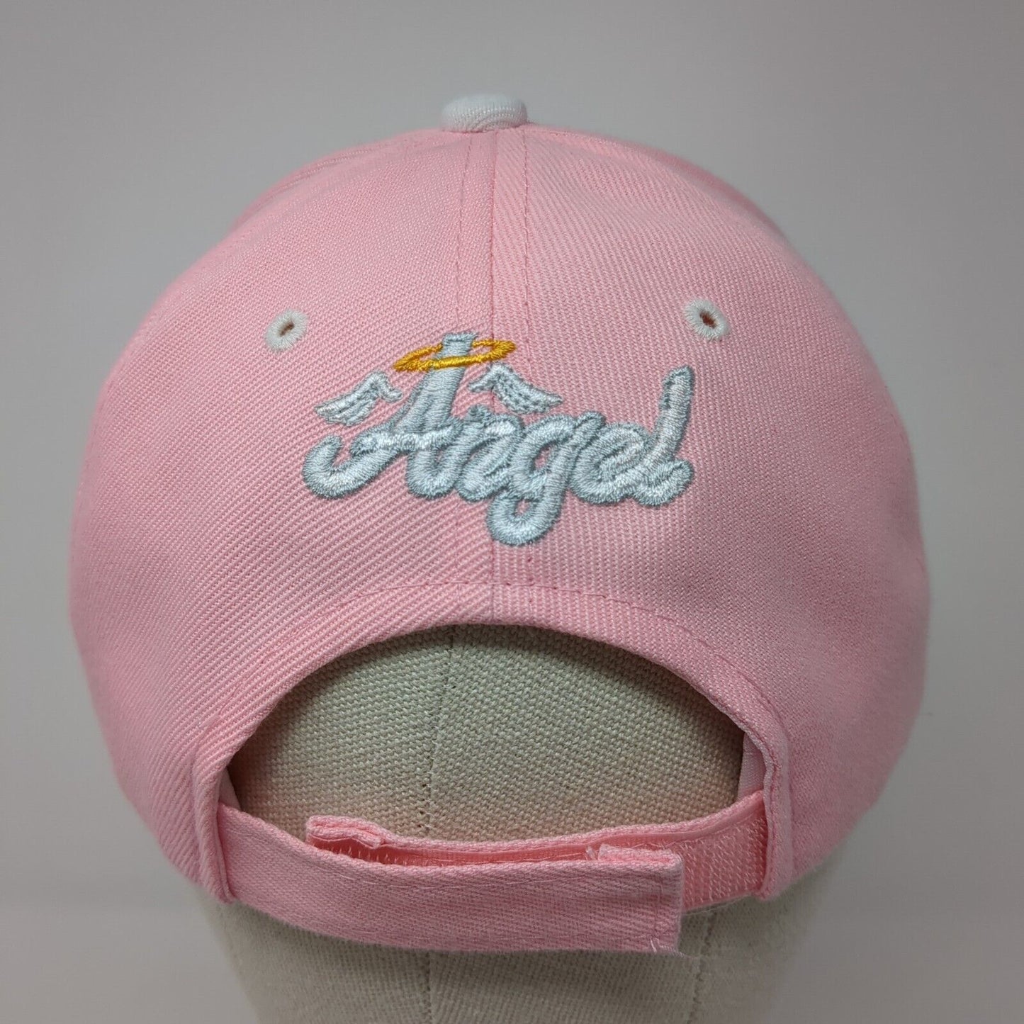 Angel Strapback Hat Pink One Size Adjustable Embroidered Santo Cap