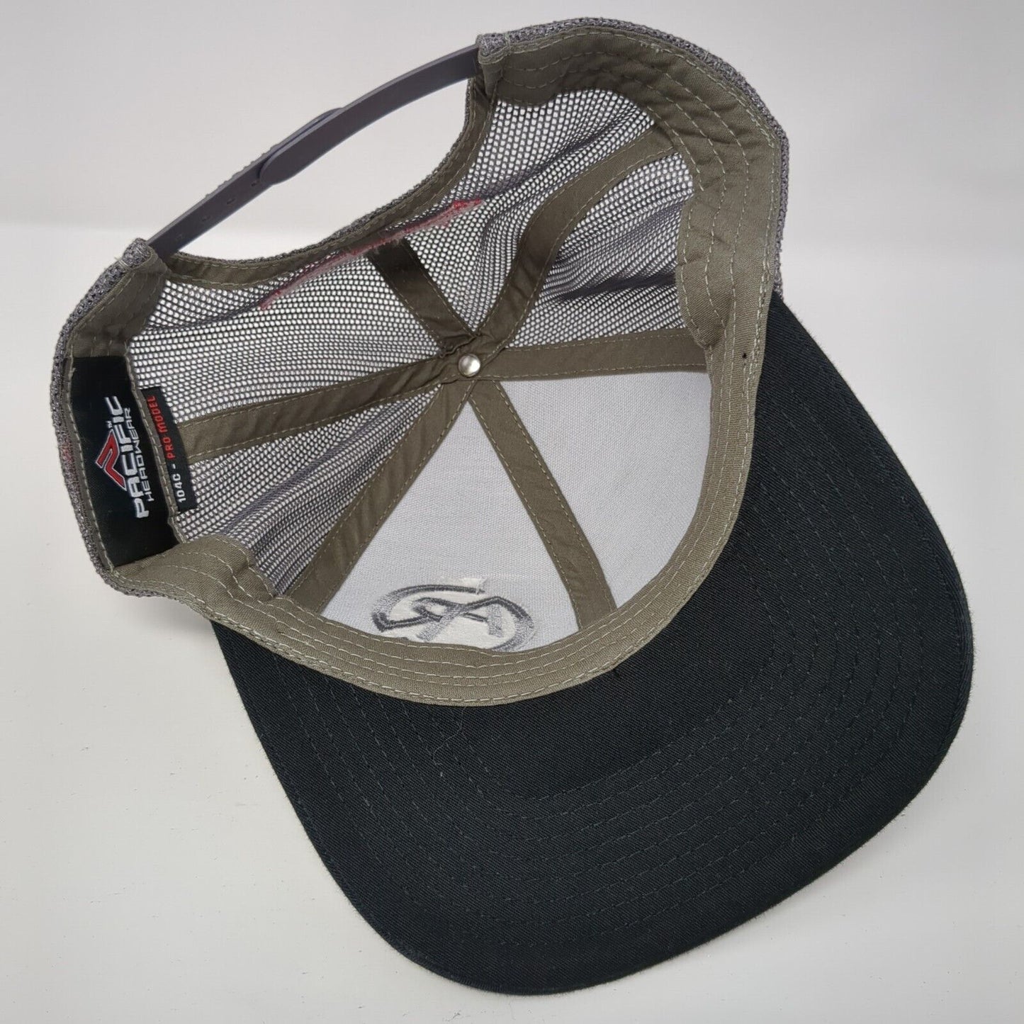 Auto Ranch Snapback Trucker Hat Black OS Adjustable Mesh Back Pacific Headwear