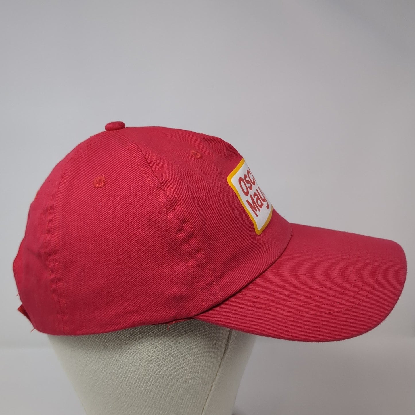 Oscar Mayer Strapback Hat Red One Size Adjustable Solid 6 Panel Hit Wear