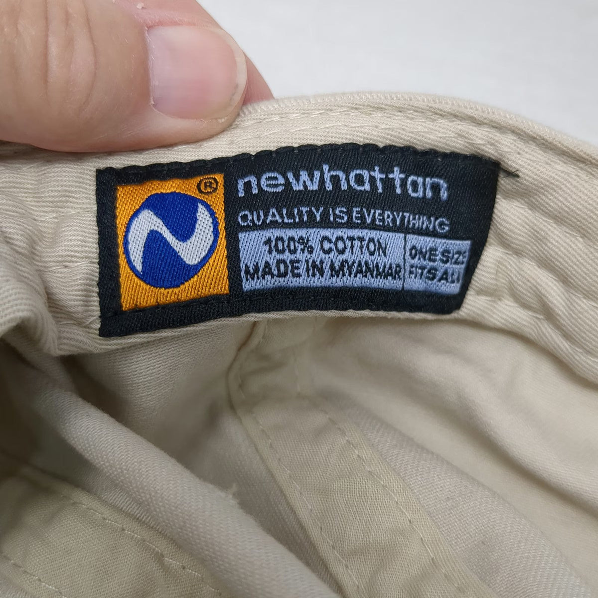 Newhattan Baseball Cap Beige One Size Hawaii Hula Girl Embroidered Strapback Hat
