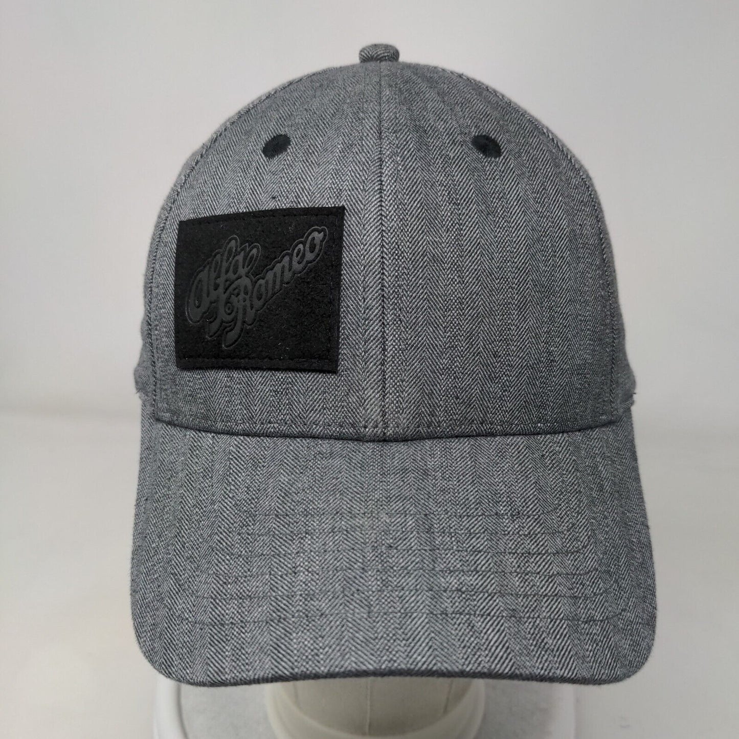 Alfa Romeo Slideback Hat Gray One Size Herringbone Adjustable 6 Panel