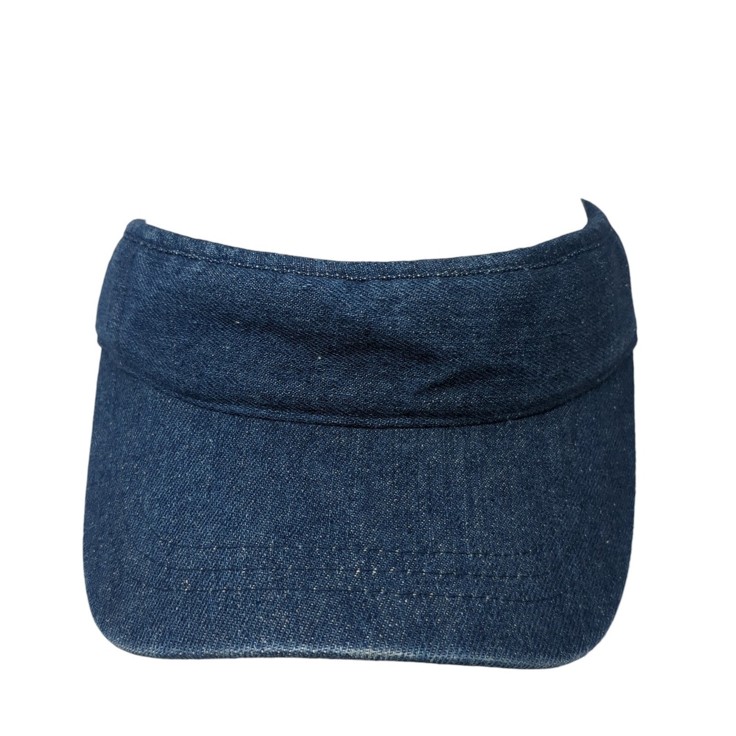 Unbranded Strapback Visor Hat Blue Denim One Size Adjustable Blank